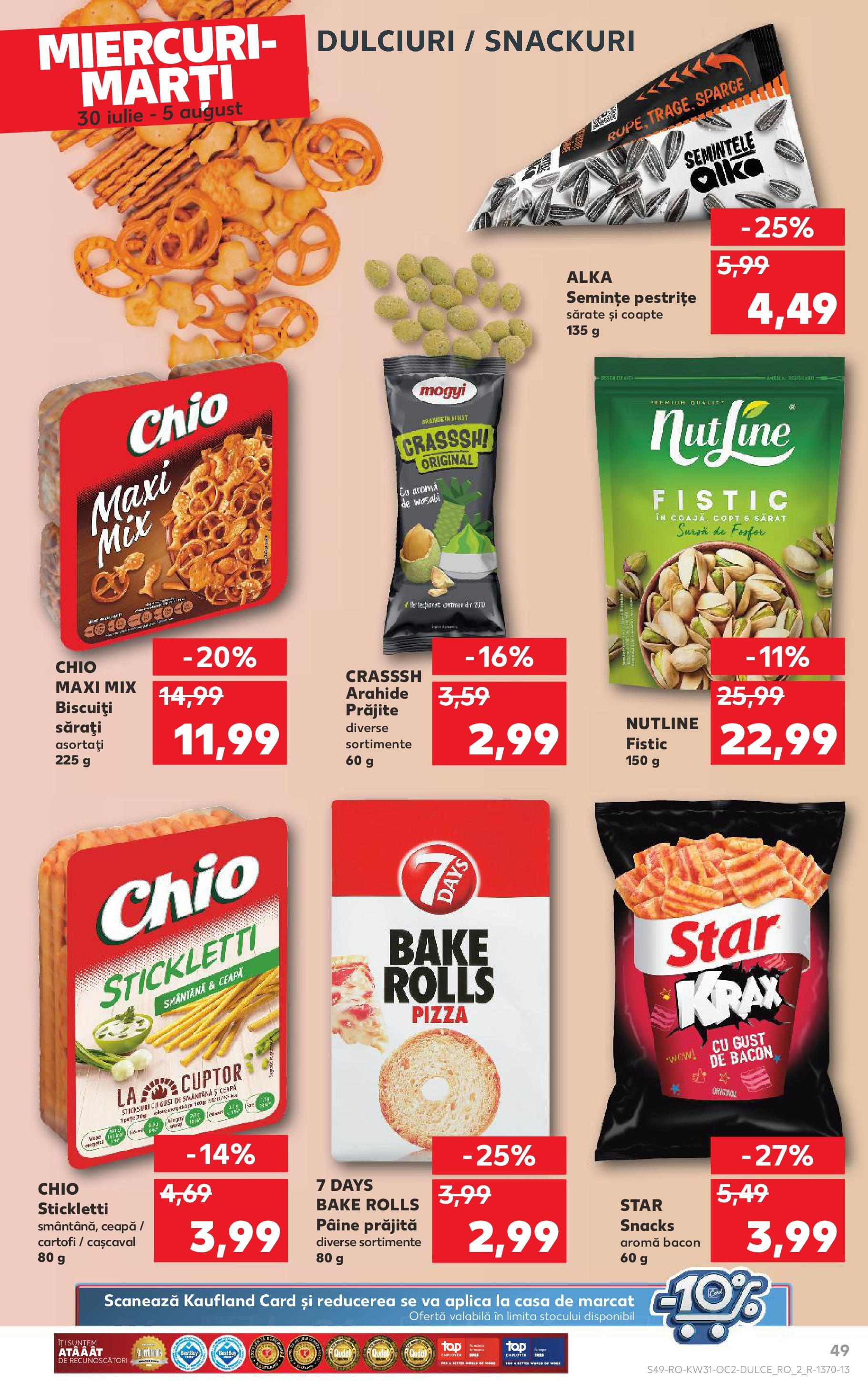 Catalog Kaufland - Viseu de Sus 30.07.2025 || Revista si Oferte | Pagină: 49 | Produse: Sticksuri, Bacon, Smântână, Cartofi Catalog Kaufland - Viseu de Sus 30.07.2025 - Revista si Oferta | Pagină: 49 | Produse: Sticksuri, Bacon, Smântână, Cartofi