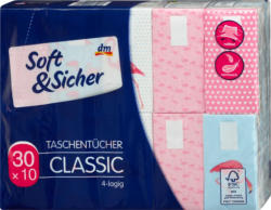 Soft&Sicher Taschentücher Classic Design 4-lagig (30x10 St)