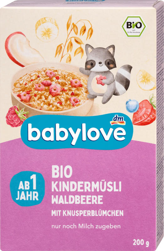 babylove Kindermüsli Waldbeere ab 1 Jahr, 200 g