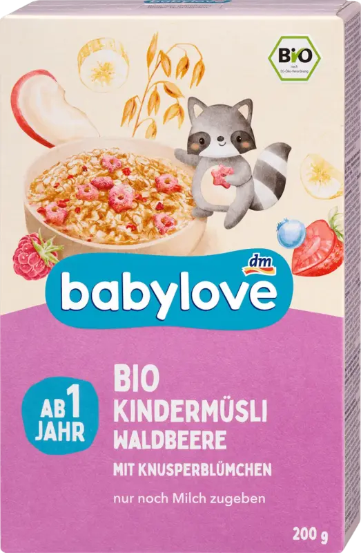 babylove Kindermüsli Waldbeere ab 1 Jahr, 200 g