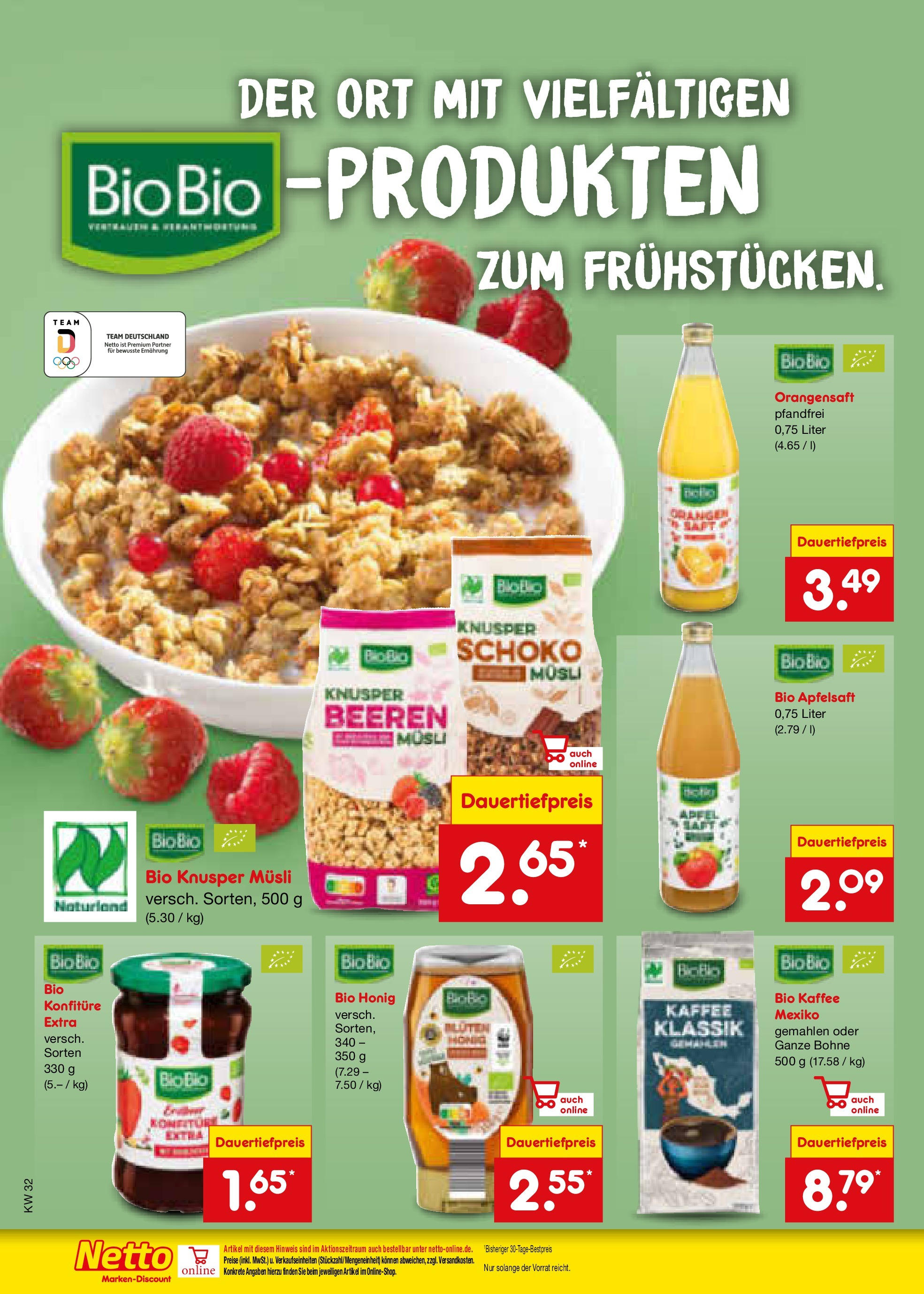 Netto Marken-Discount prospekt Bonn (ab 04.08.2025) » Angebote | Seite: 24 | Produkte: Musli, Kaffee, Orangensaft, Apfelsaft Netto Marken-Discount prospekt Bonn (ab 04.08.2025) » Angebote | Seite: 24 | Produkte: Musli, Kaffee, Orangensaft, Apfelsaft