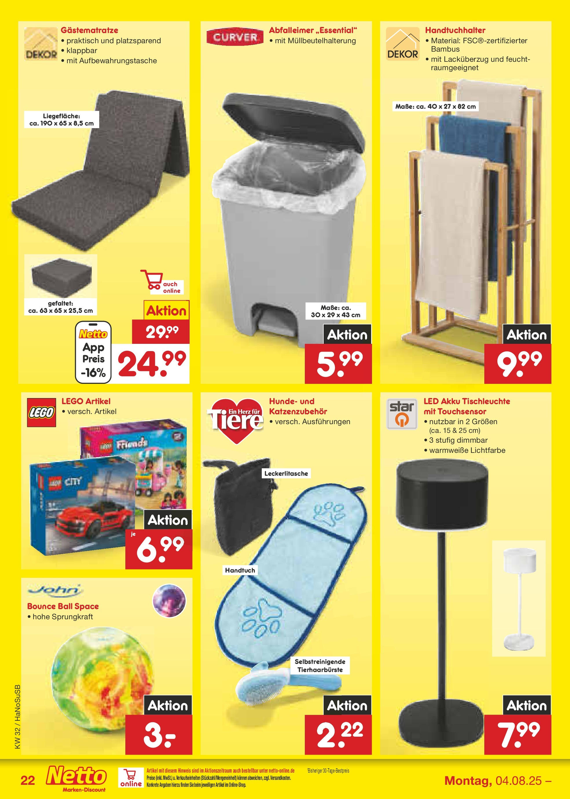 Netto Marken-Discount prospekt Wuppertal (ab 04.08.2025) » Angebote | Seite: 38 | Produkte: Abfalleimer, Handtuchhalter Netto Marken-Discount prospekt Wuppertal (ab 04.08.2025) » Angebote | Seite: 38 | Produkte: Abfalleimer, Handtuchhalter