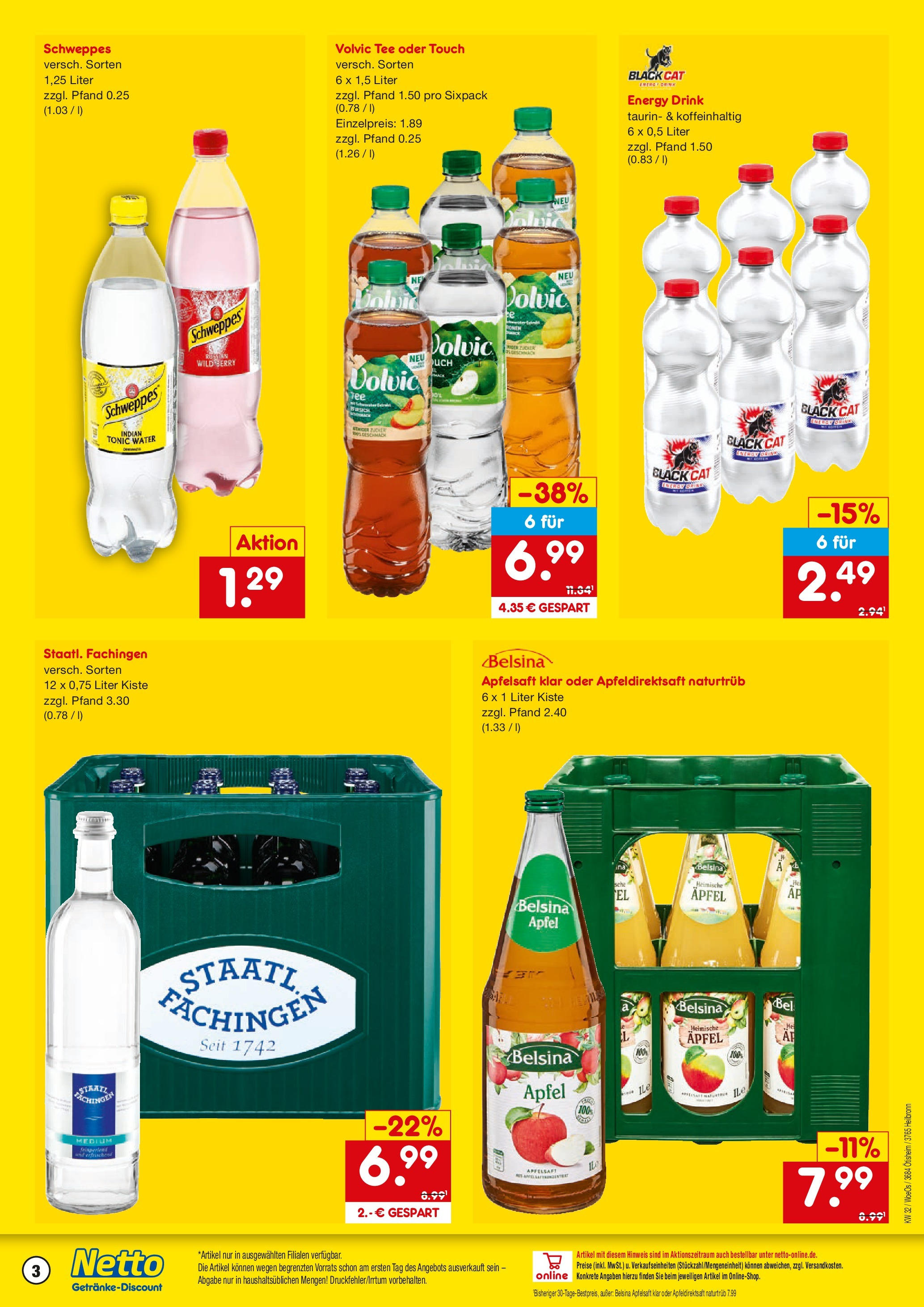 Netto Marken-Discount prospekt Heilbronn (ab 04.08.2025) » Angebote | Seite: 3 | Produkte: Energy, Äpfel, Schweppes, Tee Netto Marken-Discount prospekt Heilbronn (ab 04.08.2025) » Angebote | Seite: 3 | Produkte: Energy, Äpfel, Schweppes, Tee