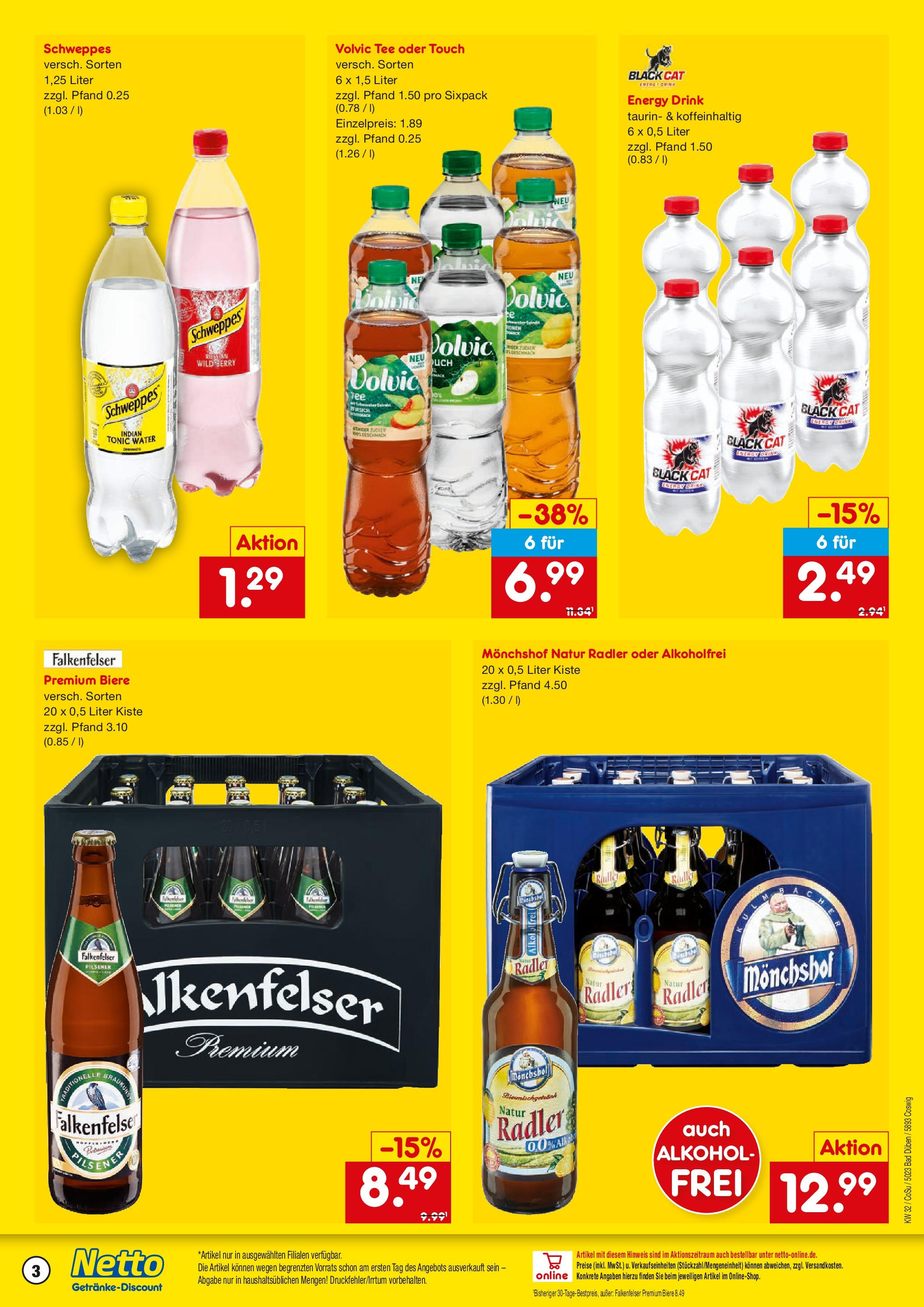 Netto Marken-Discount prospekt Bad Düben (ab 04.08.2025) » Angebote | Seite: 3 | Produkte: Bad, Volvic tee, Radler, Volvic Netto Marken-Discount prospekt Bad Düben (ab 04.08.2025) » Angebote | Seite: 3 | Produkte: Bad, Volvic tee, Radler, Volvic
