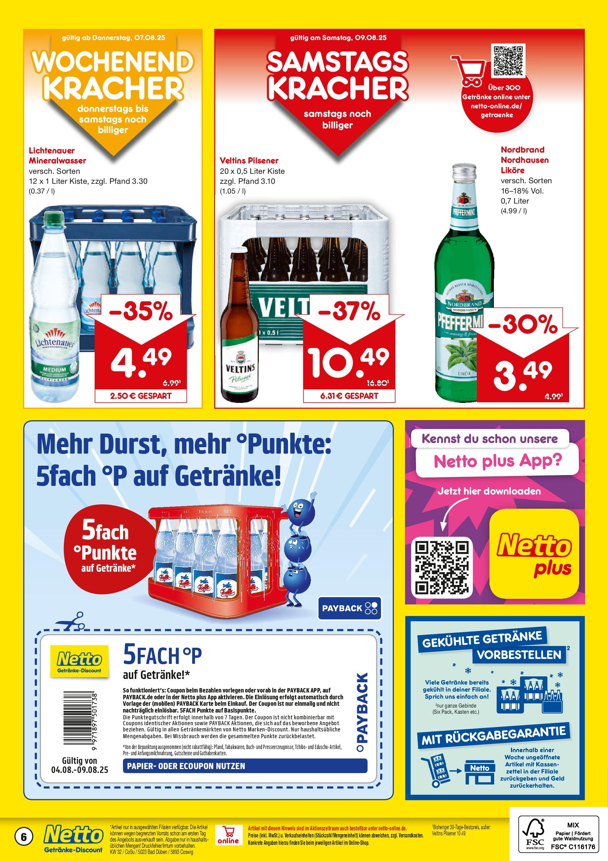 Netto Marken-Discount prospekt Bad Düben (ab 04.08.2025) » Angebote | Seite: 6 | Produkte: Likör, Bad, Mineralwasser, Veltins Netto Marken-Discount prospekt Bad Düben (ab 04.08.2025) » Angebote | Seite: 6 | Produkte: Likör, Bad, Mineralwasser, Veltins