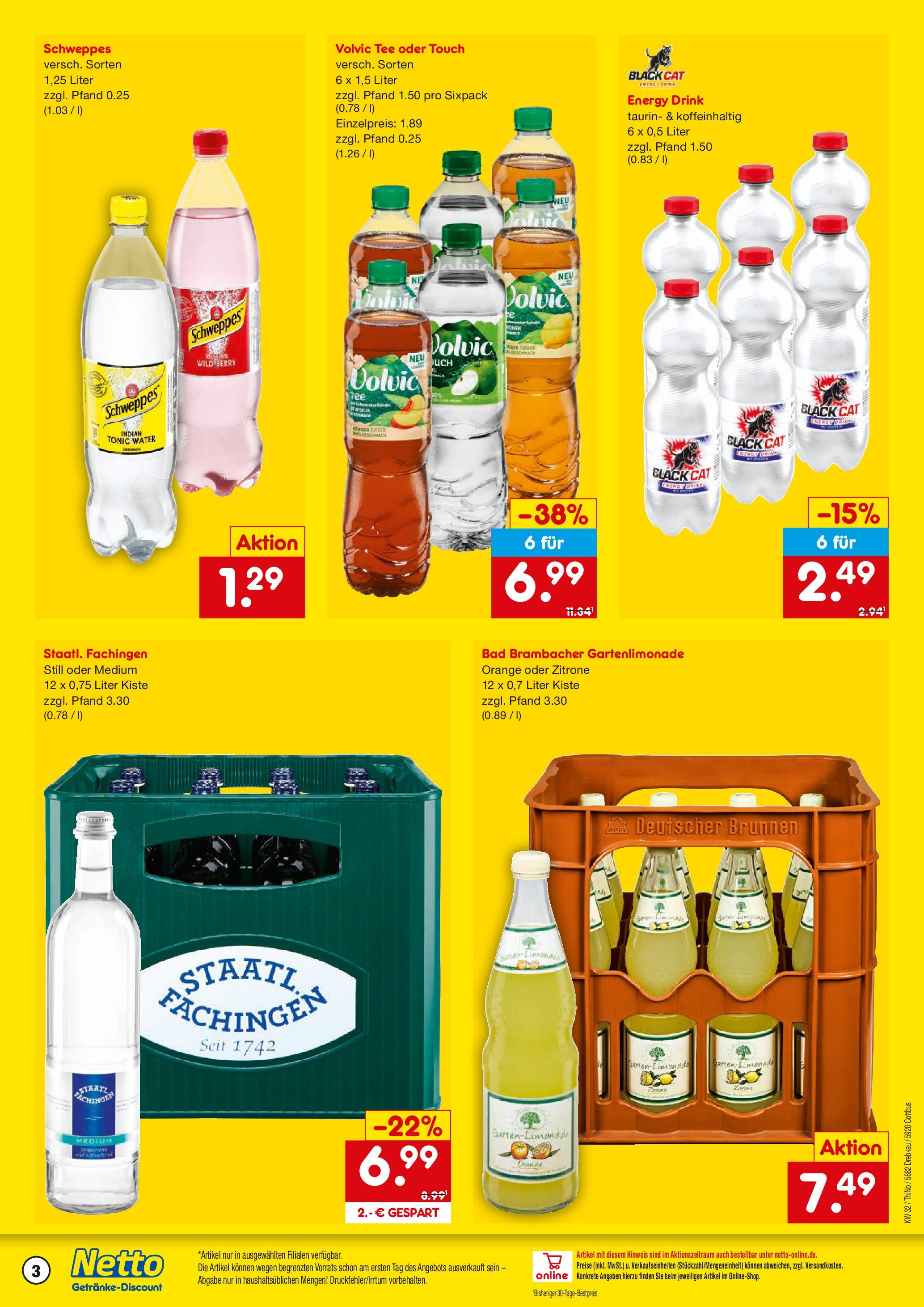 Netto Marken-Discount prospekt Cottbus (ab 04.08.2025) » Angebote | Seite: 3 | Produkte: Bad, Volvic tee, Zitrone, Volvic Netto Marken-Discount prospekt Cottbus (ab 04.08.2025) » Angebote | Seite: 3 | Produkte: Bad, Volvic tee, Zitrone, Volvic