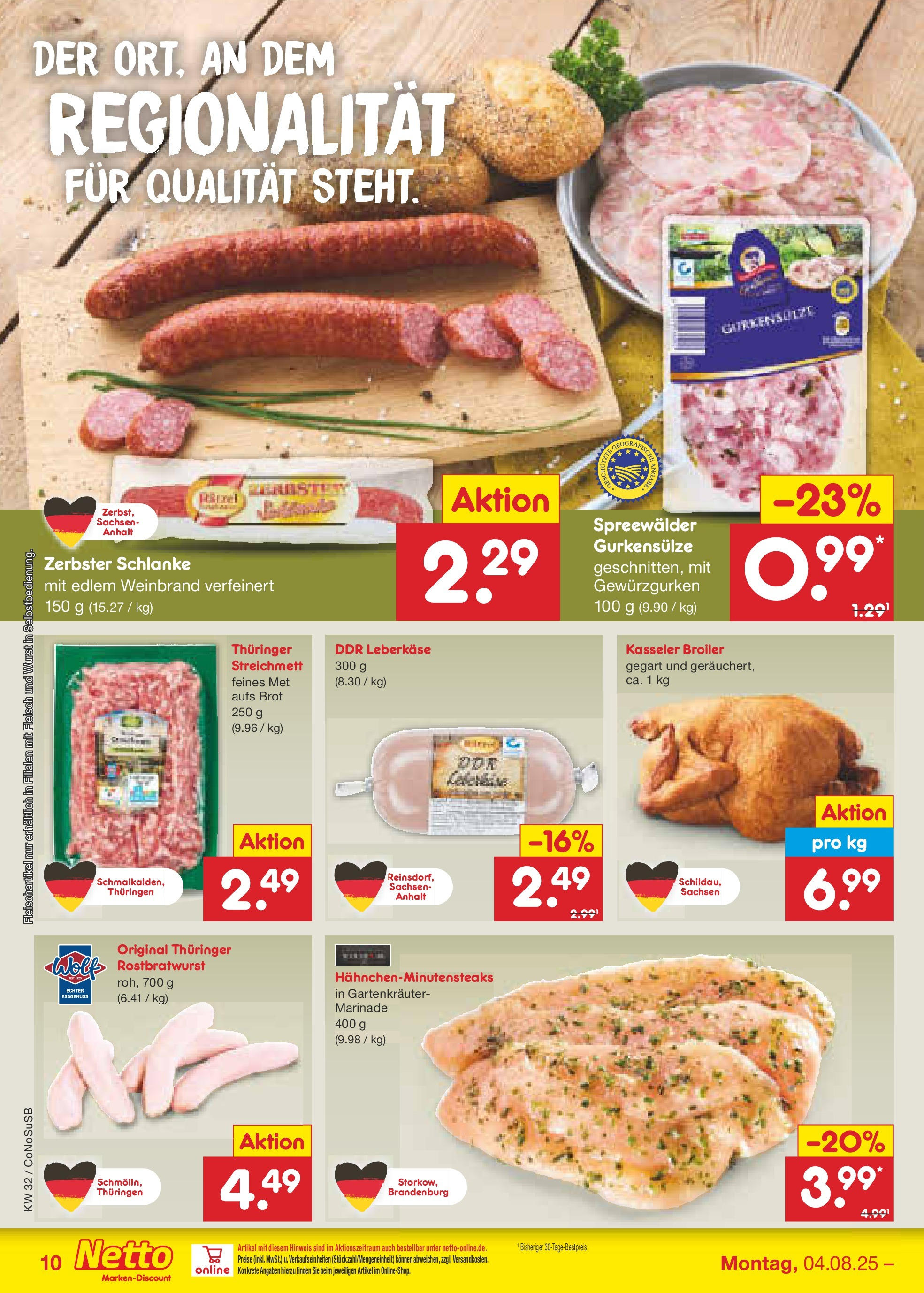 Netto Marken-Discount prospekt Kloster Lehnin (ab 04.08.2025) » Angebote | Seite: 12 | Produkte: Wurst, Brot, Fleisch, Leberkase Netto Marken-Discount prospekt Kloster Lehnin (ab 04.08.2025) » Angebote | Seite: 12 | Produkte: Wurst, Brot, Fleisch, Leberkase