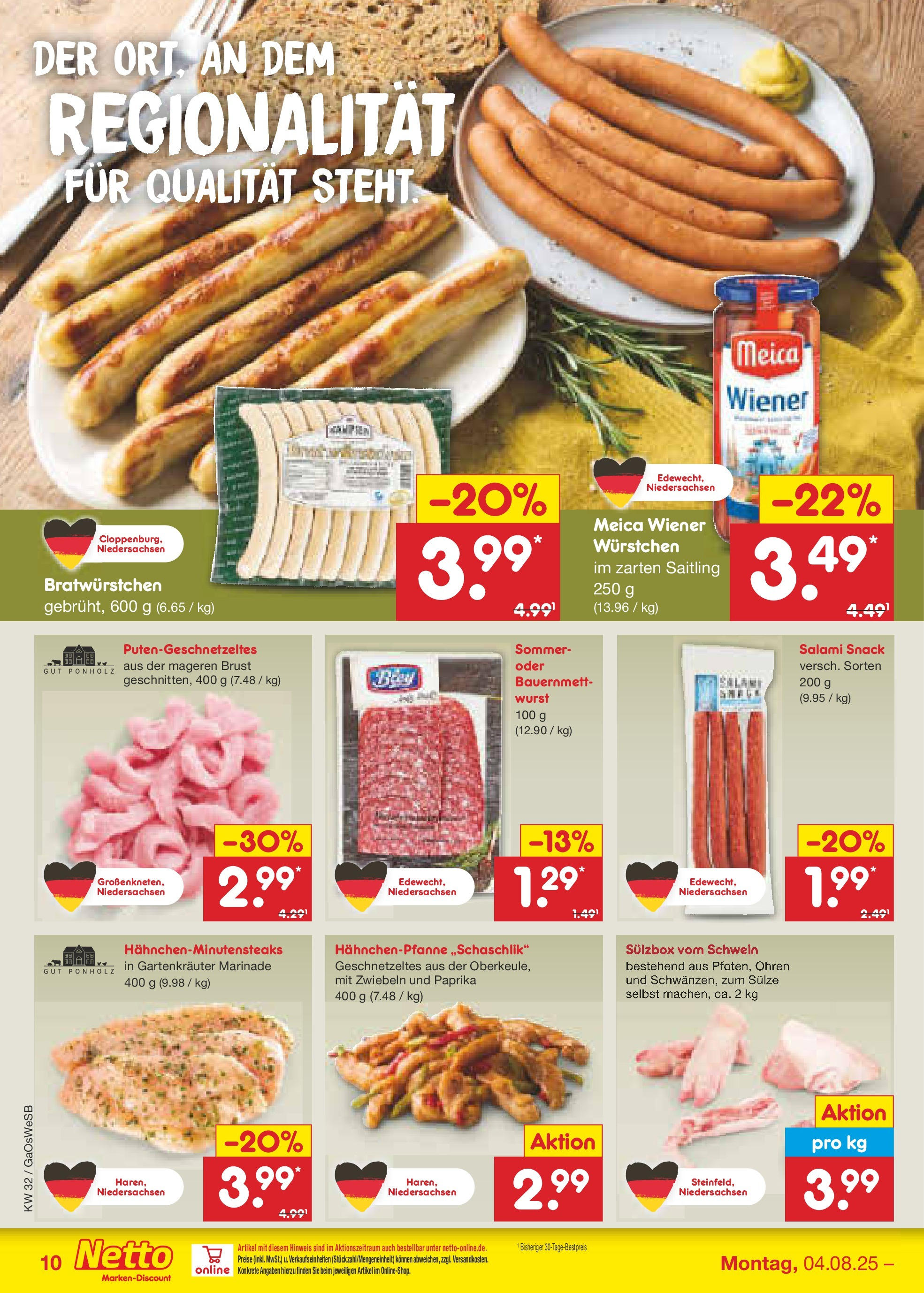 Netto Marken-Discount prospekt Moormerland (ab 04.08.2025) » Angebote | Seite: 12 | Produkte: Meica, Zwiebeln, Wurst, Salami Netto Marken-Discount prospekt Moormerland (ab 04.08.2025) » Angebote | Seite: 12 | Produkte: Meica, Zwiebeln, Wurst, Salami