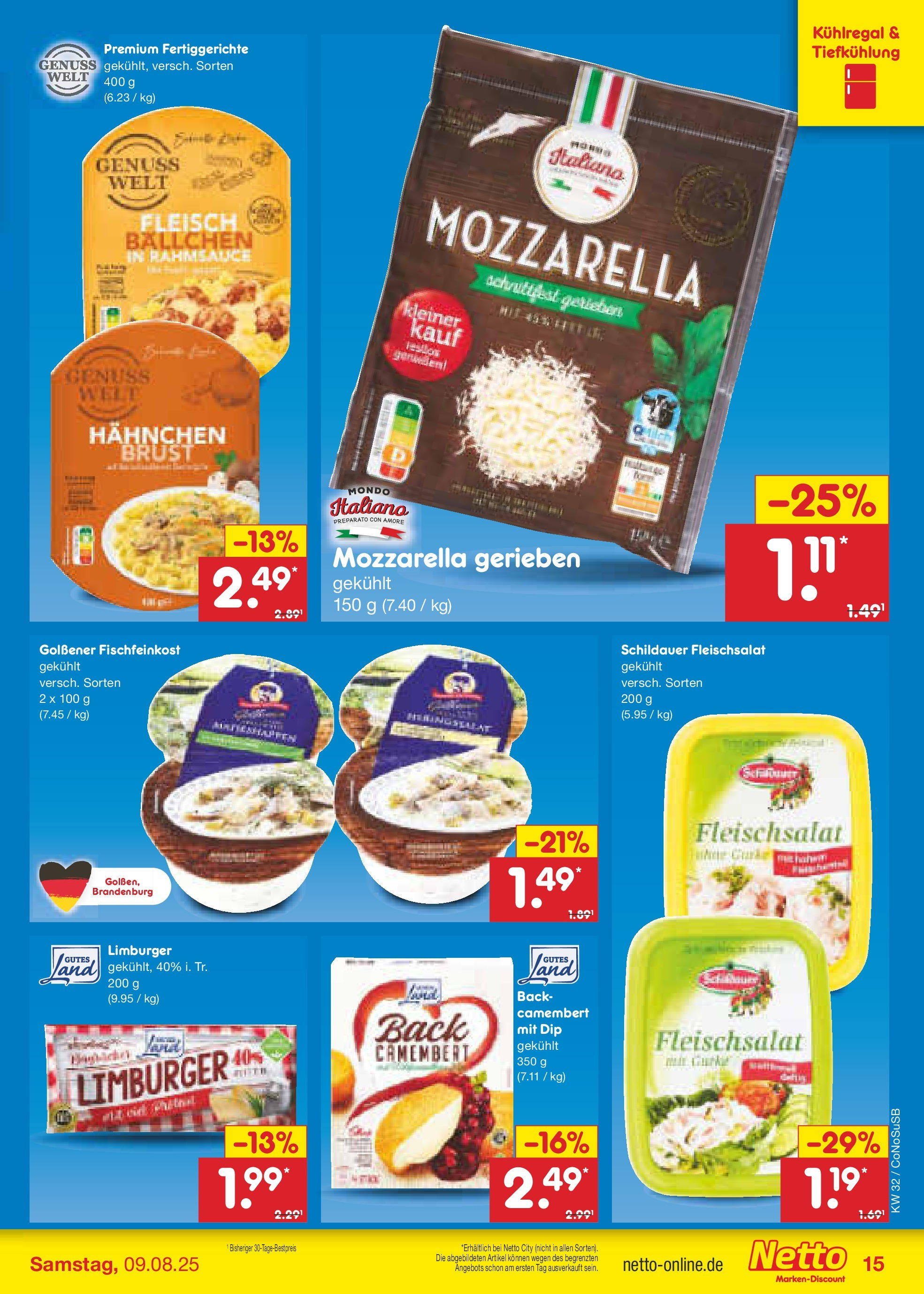 Netto Marken-Discount prospekt Kloster Lehnin (ab 04.08.2025) » Angebote | Seite: 19 | Produkte: Hahnchen, Mozzarella, Fertiggerichte, Fleisch Netto Marken-Discount prospekt Kloster Lehnin (ab 04.08.2025) » Angebote | Seite: 19 | Produkte: Hahnchen, Mozzarella, Fertiggerichte, Fleisch