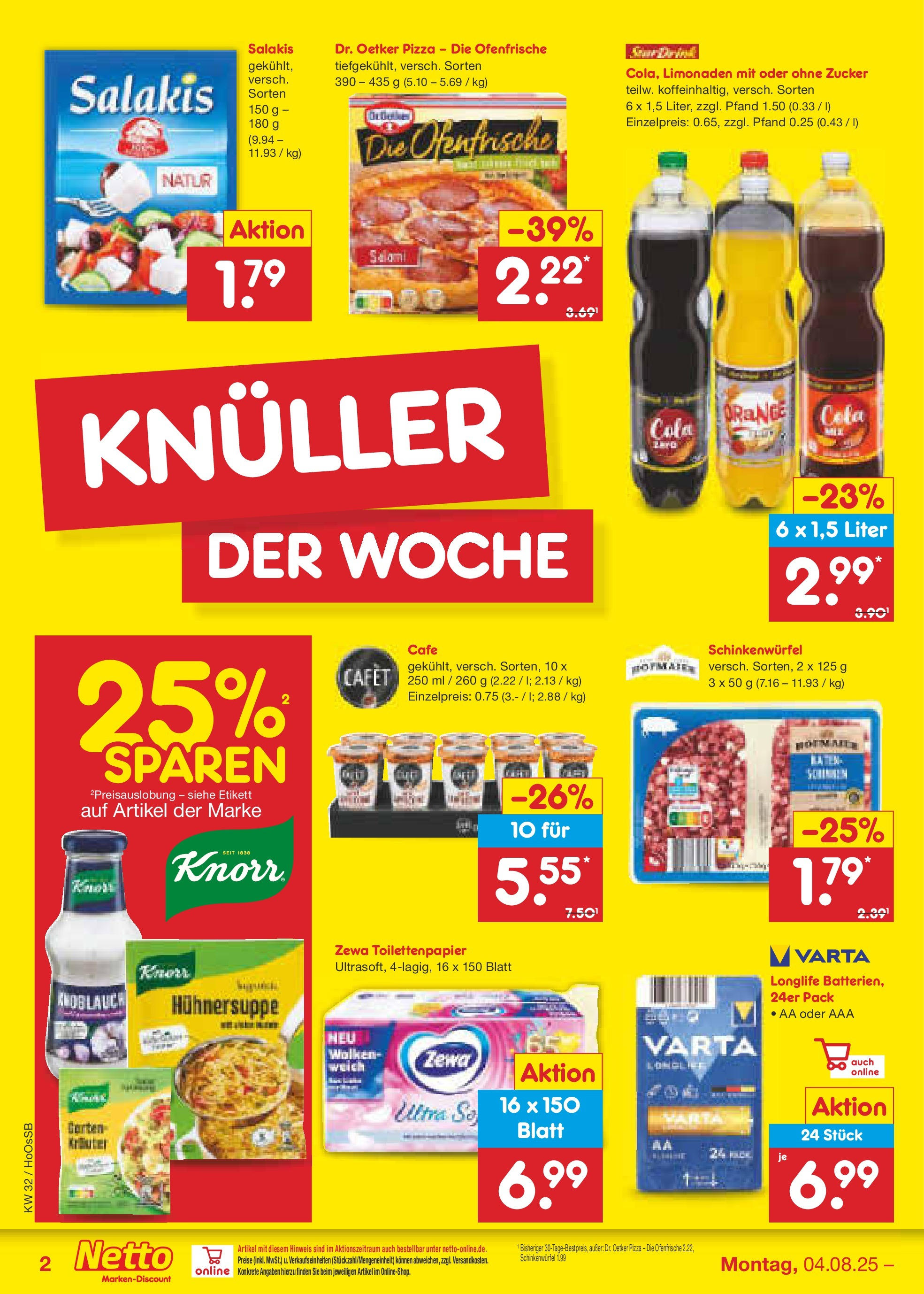 Netto Marken-Discount prospekt Braunschweig-Lamme (ab 04.08.2025) » Angebote | Seite: 2 | Produkte: Ofenfrische, Knoblauch, Pizza, Toilettenpapier Netto Marken-Discount prospekt Braunschweig-Lamme (ab 04.08.2025) » Angebote | Seite: 2 | Produkte: Ofenfrische, Knoblauch, Pizza, Toilettenpapier