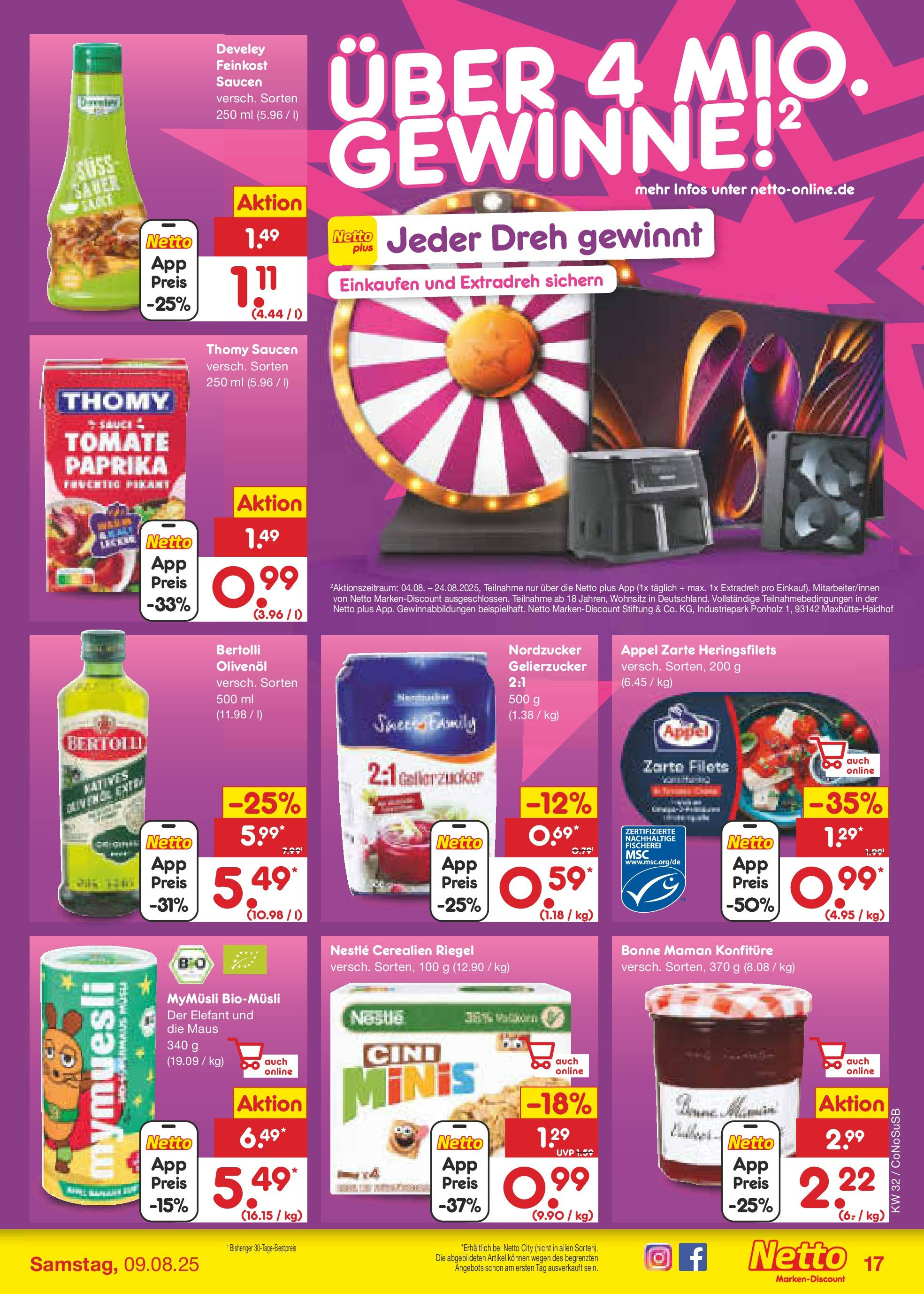 Netto Marken-Discount prospekt Kloster Lehnin (ab 04.08.2025) » Angebote | Seite: 21 | Produkte: Olivenol, Paprika, Bonne maman, Maus Netto Marken-Discount prospekt Kloster Lehnin (ab 04.08.2025) » Angebote | Seite: 21 | Produkte: Olivenol, Paprika, Bonne maman, Maus