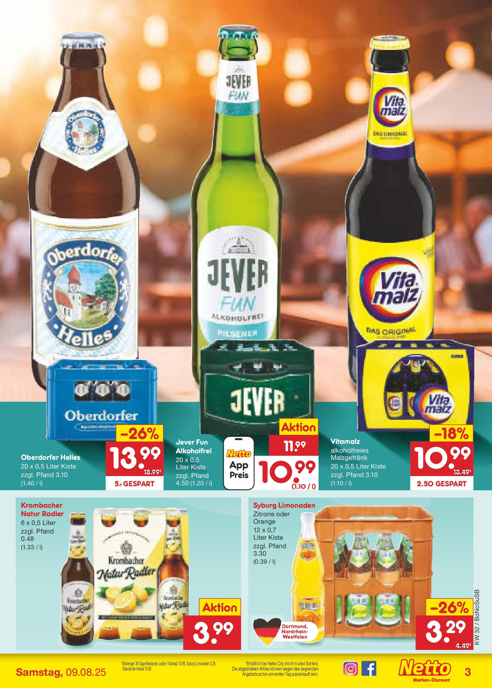 Netto Marken-Discount prospekt Stadtlohn (ab 04.08.2025) » Angebote | Seite: 35 | Produkte: Radler, Zitrone, Jever, Krombacher Netto Marken-Discount prospekt Stadtlohn (ab 04.08.2025) » Angebote | Seite: 35 | Produkte: Radler, Zitrone, Jever, Krombacher