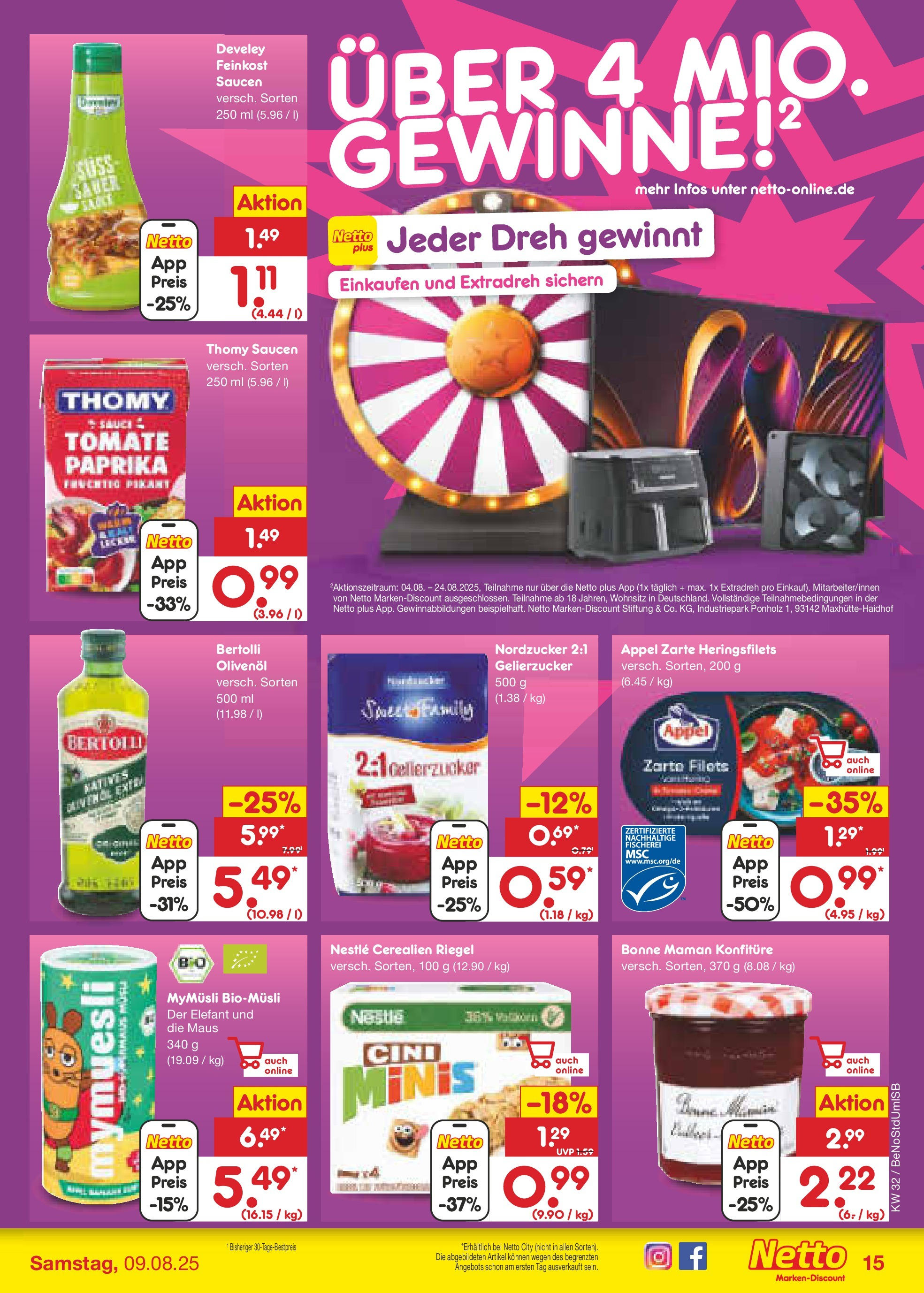 Netto Marken-Discount prospekt Berlin-Spandau (ab 04.08.2025) » Angebote | Seite: 19 | Produkte: Gelierzucker, Paprika, Bonne maman, Maus Netto Marken-Discount prospekt Berlin-Spandau (ab 04.08.2025) » Angebote | Seite: 19 | Produkte: Gelierzucker, Paprika, Bonne maman, Maus
