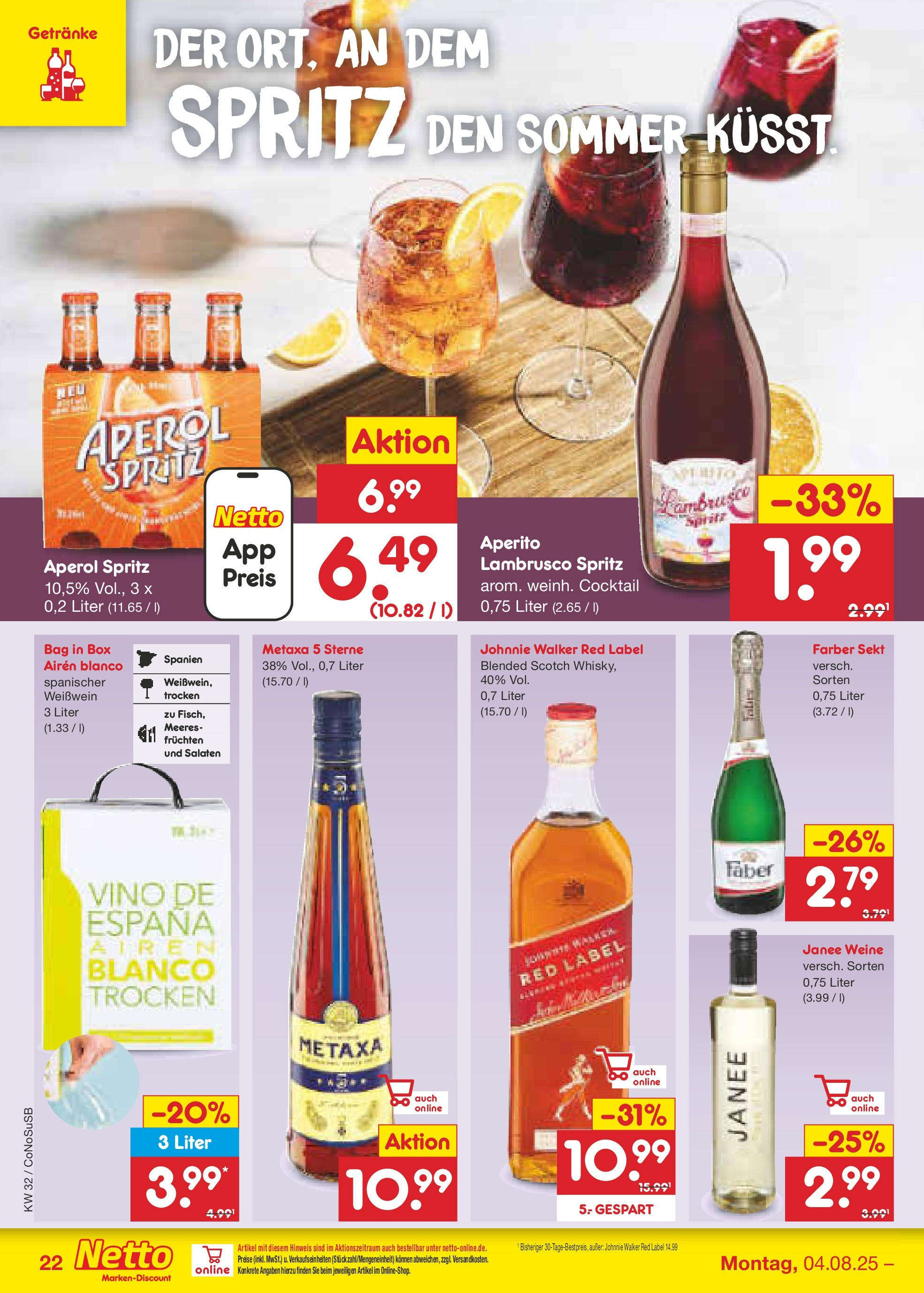 Netto Marken-Discount prospekt Kloster Lehnin (ab 04.08.2025) » Angebote | Seite: 38 | Produkte: Weißwein, Weißwein trocken, Box, Johnnie walker Netto Marken-Discount prospekt Kloster Lehnin (ab 04.08.2025) » Angebote | Seite: 38 | Produkte: Weißwein, Weißwein trocken, Box, Johnnie walker