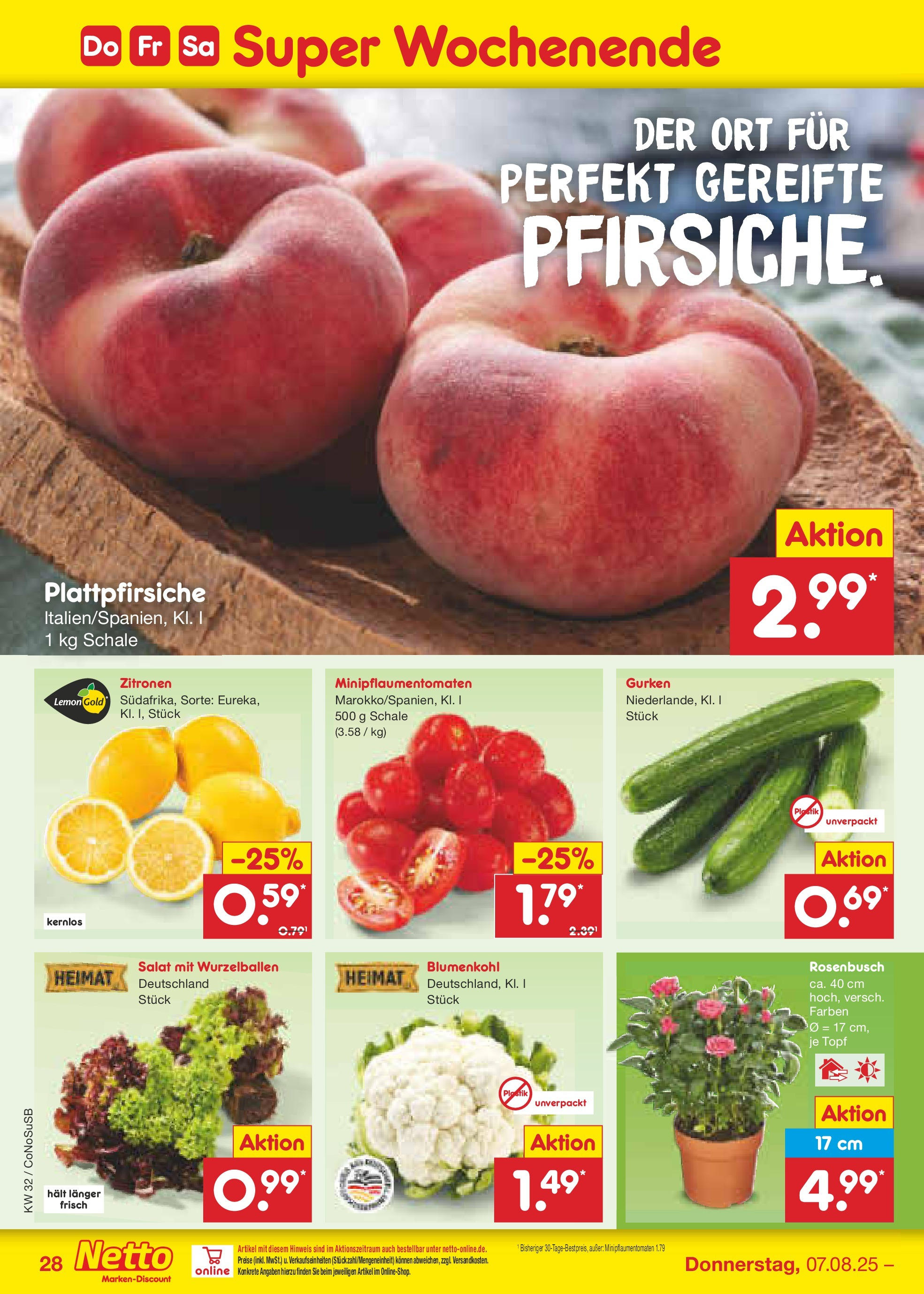 Netto Marken-Discount prospekt Kloster Lehnin (ab 04.08.2025) » Angebote | Seite: 48 | Produkte: Blumenkohl, Gurken, Salat, Zitronen Netto Marken-Discount prospekt Kloster Lehnin (ab 04.08.2025) » Angebote | Seite: 48 | Produkte: Blumenkohl, Gurken, Salat, Zitronen