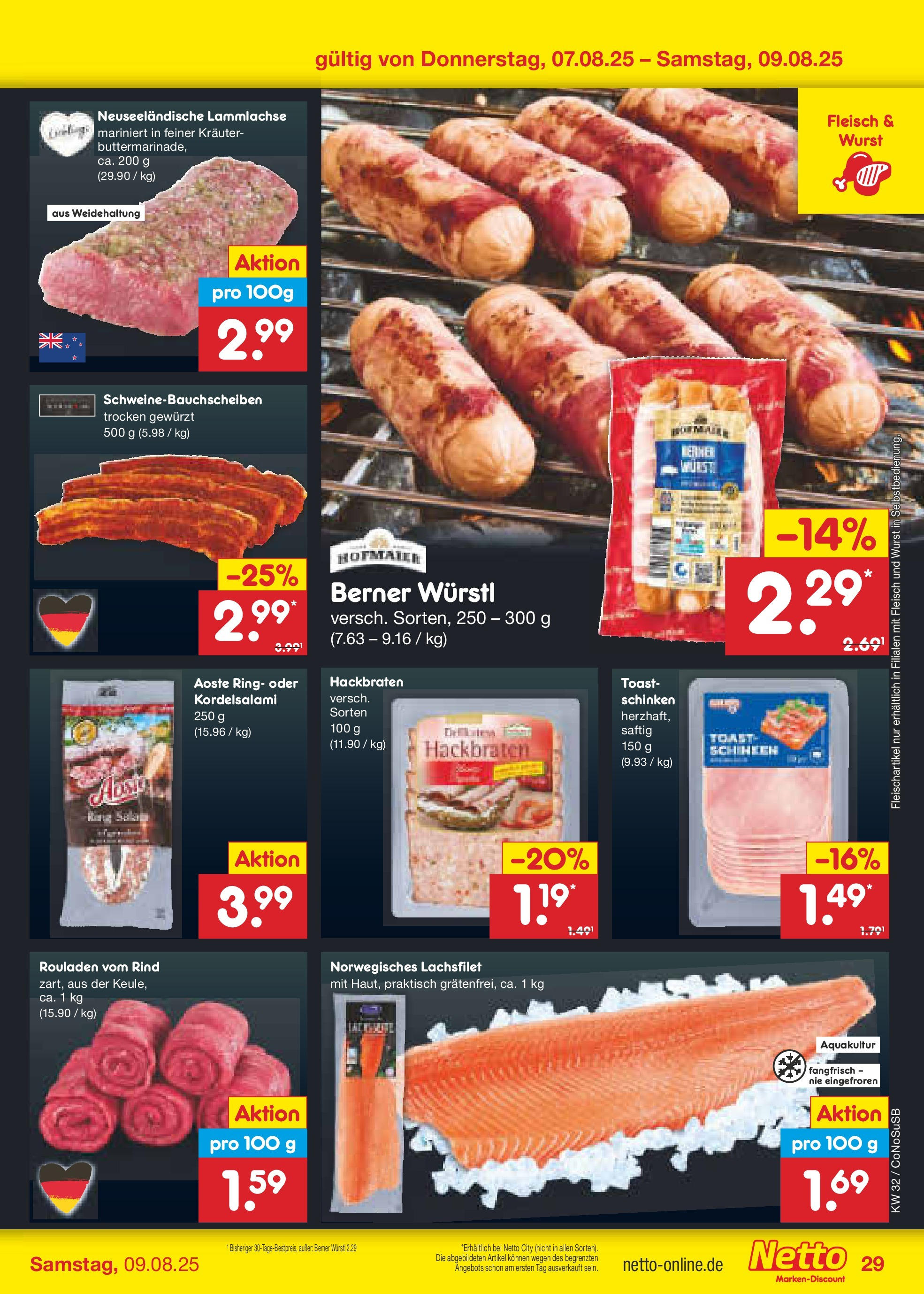 Netto Marken-Discount prospekt Kloster Lehnin (ab 04.08.2025) » Angebote | Seite: 49 | Produkte: Toast, Würstl, Wurst, Schinken Netto Marken-Discount prospekt Kloster Lehnin (ab 04.08.2025) » Angebote | Seite: 49 | Produkte: Toast, Würstl, Wurst, Schinken
