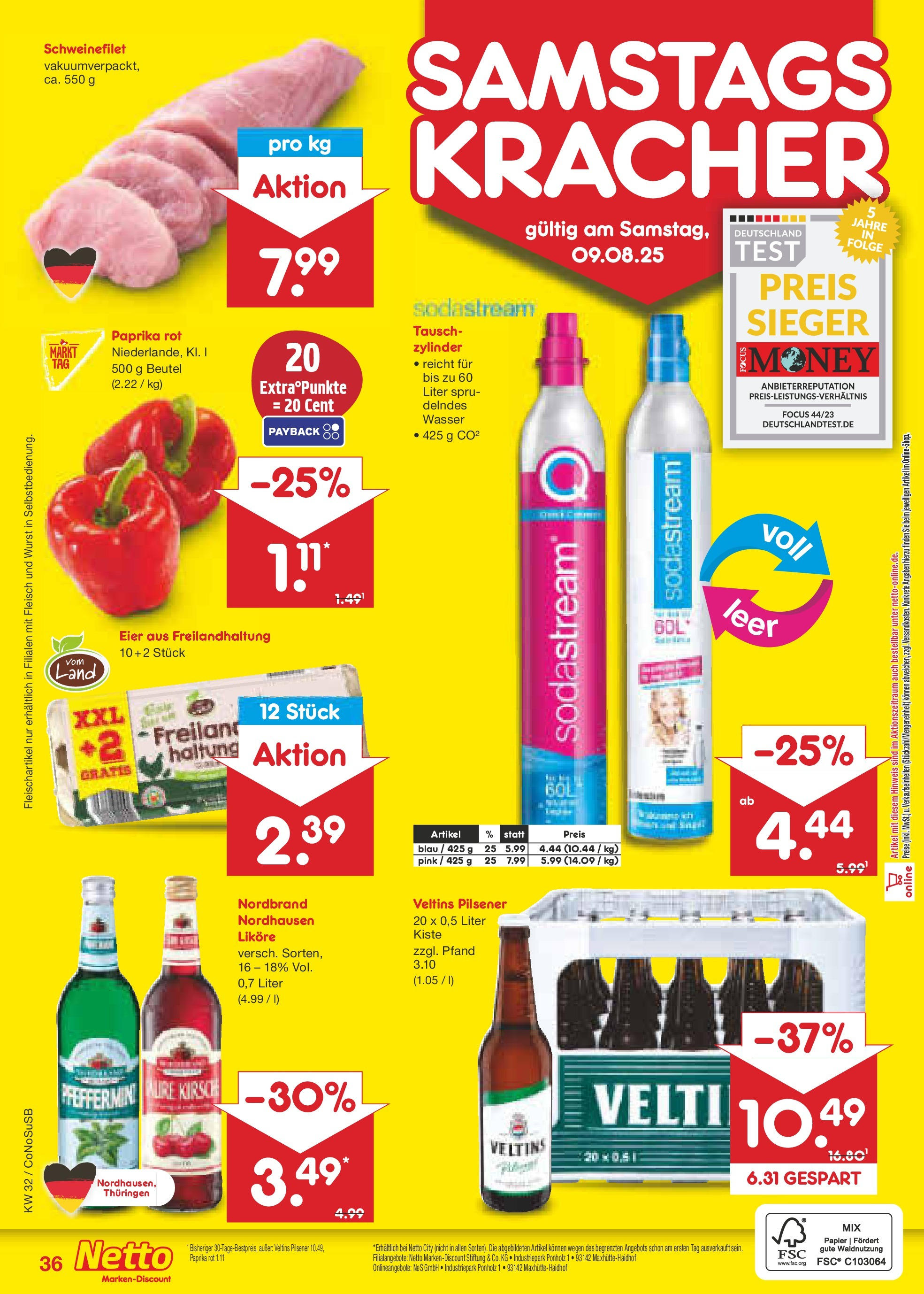Netto Marken-Discount prospekt Kloster Lehnin (ab 04.08.2025) » Angebote | Seite: 60 | Produkte: Eier, Paprika rot, Wurst, Fleisch Netto Marken-Discount prospekt Kloster Lehnin (ab 04.08.2025) » Angebote | Seite: 60 | Produkte: Eier, Paprika rot, Wurst, Fleisch