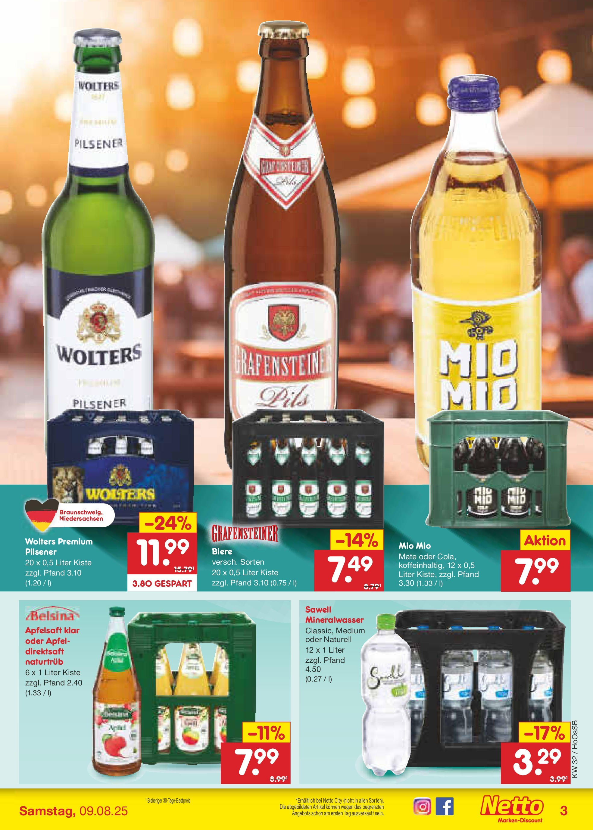 Netto Marken-Discount prospekt Braunschweig-Lamme (ab 04.08.2025) » Angebote | Seite: 35 | Produkte: Pils, Äpfel, Apfelsaft, Mineralwasser Netto Marken-Discount prospekt Braunschweig-Lamme (ab 04.08.2025) » Angebote | Seite: 35 | Produkte: Pils, Äpfel, Apfelsaft, Mineralwasser
