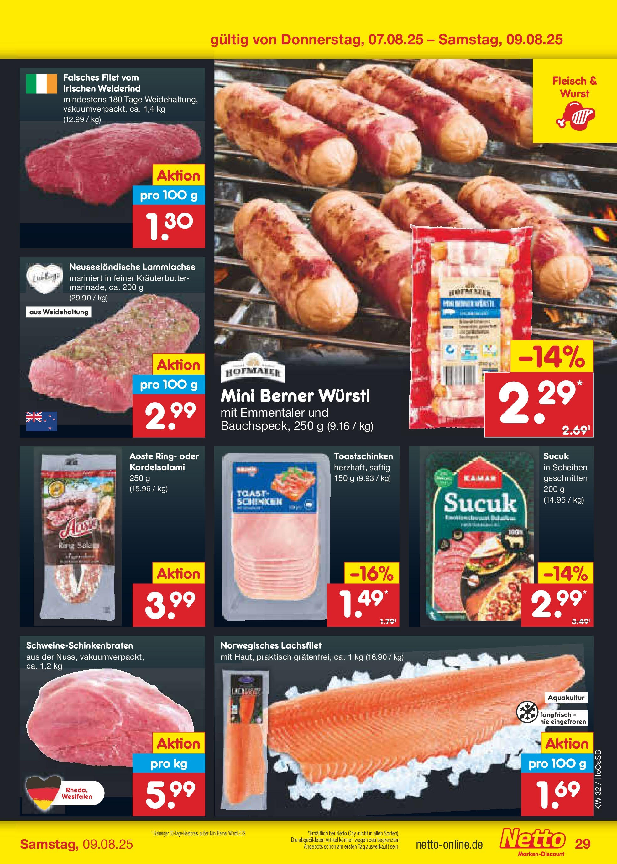 Netto Marken-Discount prospekt Braunschweig-Lamme (ab 04.08.2025) » Angebote | Seite: 49 | Produkte: Toast, Würstl, Schinken, Fleisch Netto Marken-Discount prospekt Braunschweig-Lamme (ab 04.08.2025) » Angebote | Seite: 49 | Produkte: Toast, Würstl, Schinken, Fleisch
