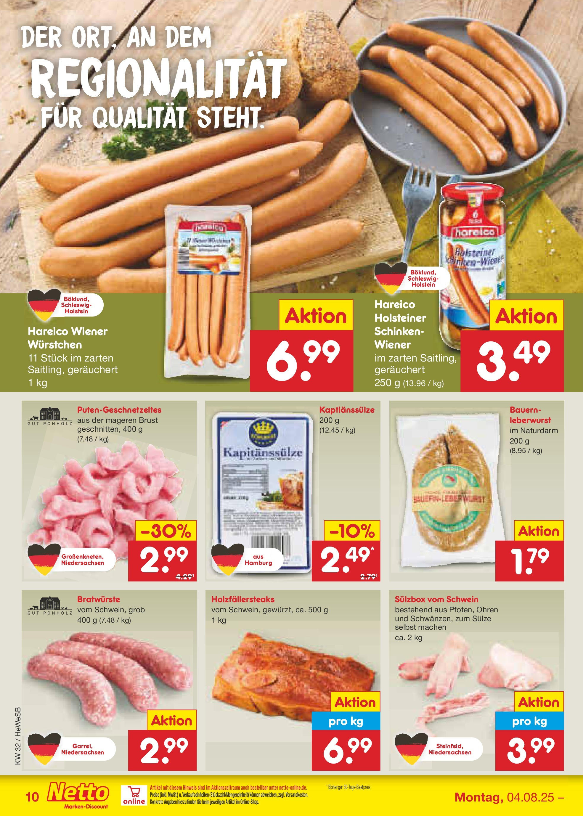 Netto Marken-Discount prospekt Brietlingen (ab 04.08.2025) » Angebote | Seite: 12 | Produkte: Schinken Netto Marken-Discount prospekt Brietlingen (ab 04.08.2025) » Angebote | Seite: 12 | Produkte: Schinken