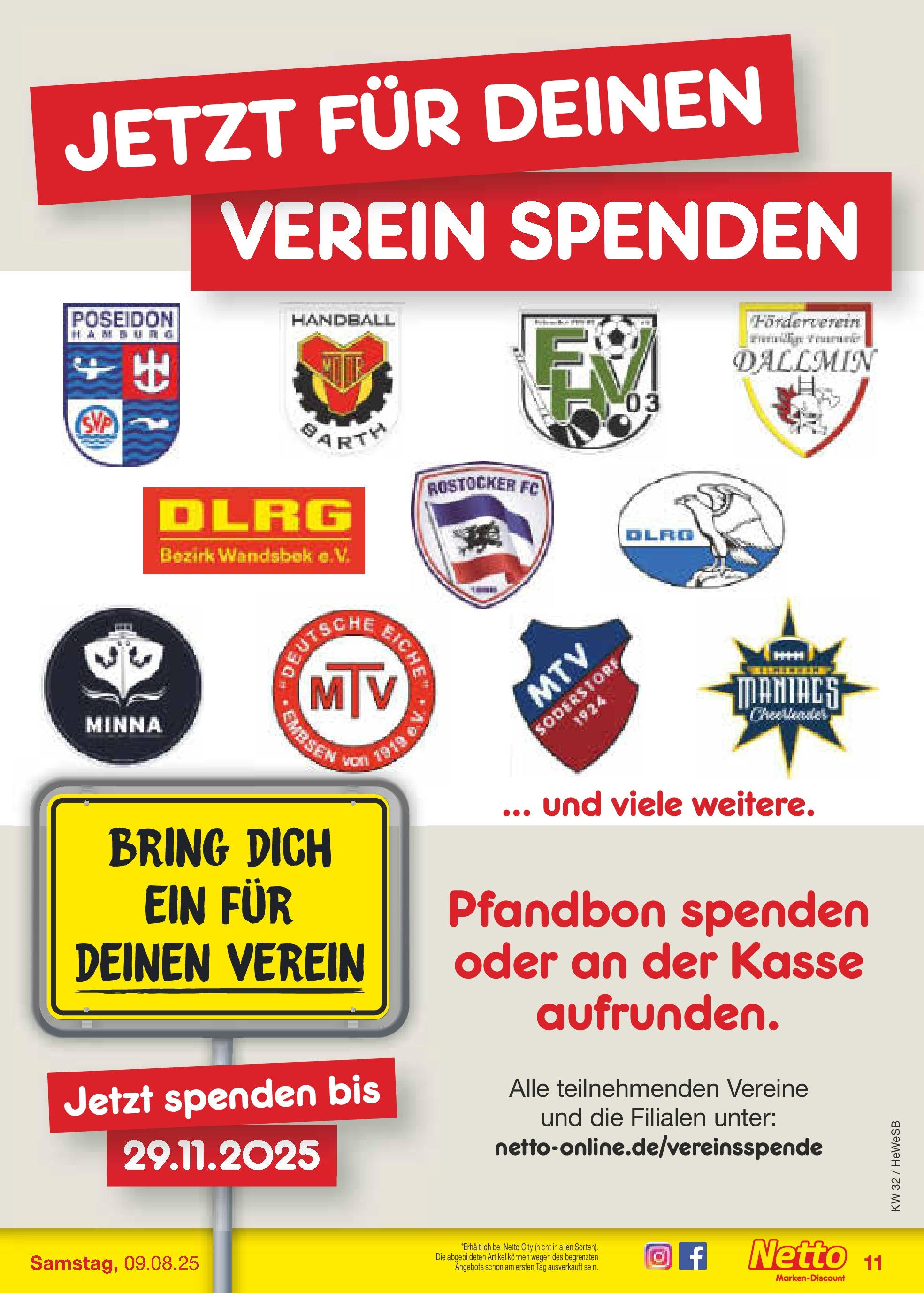 Netto Marken-Discount prospekt Brietlingen (ab 04.08.2025) » Angebote | Seite: 15 | Produkte: Handball Netto Marken-Discount prospekt Brietlingen (ab 04.08.2025) » Angebote | Seite: 15 | Produkte: Handball