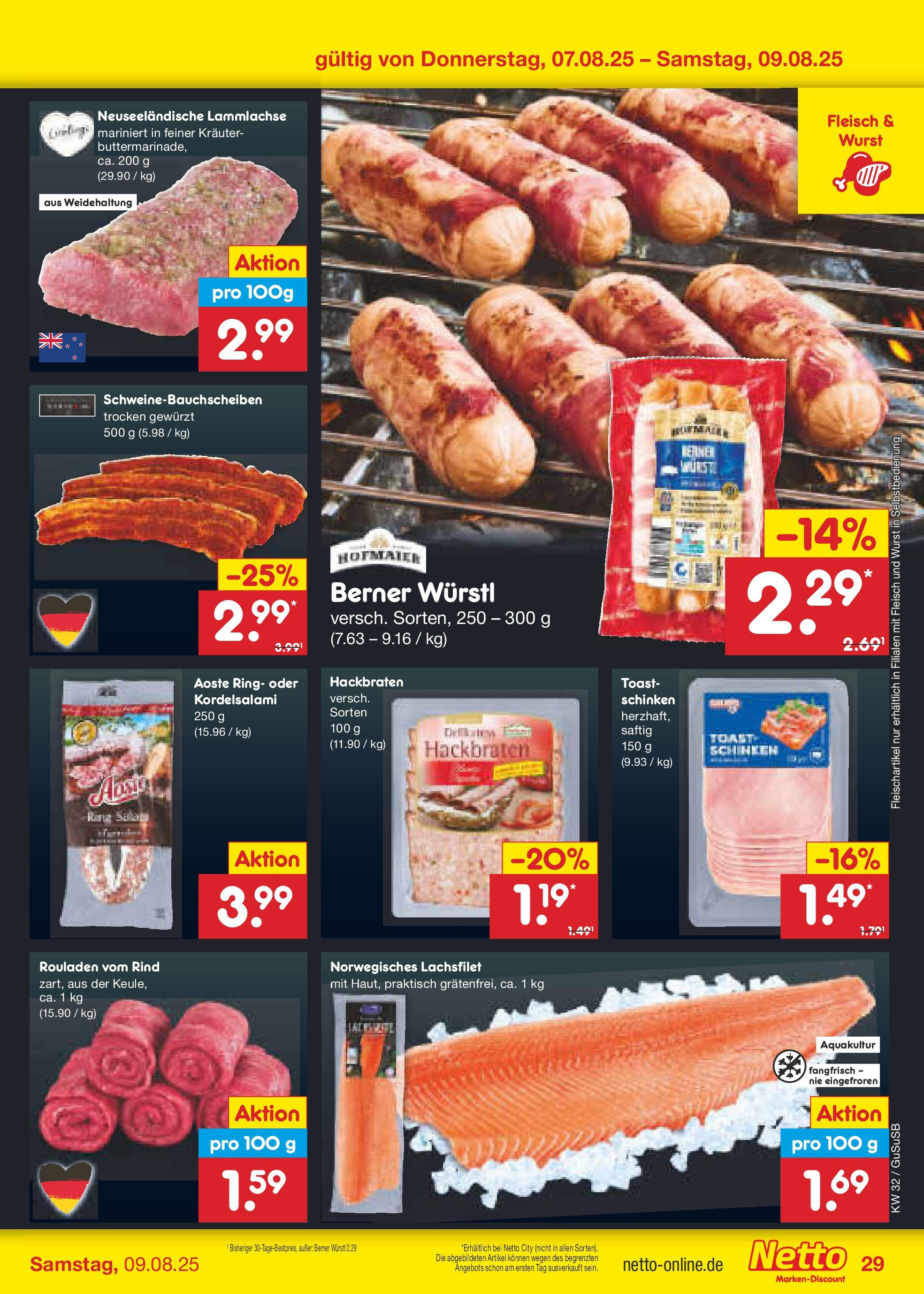 Netto Marken-Discount prospekt Rodewisch (ab 04.08.2025) » Angebote | Seite: 49 | Produkte: Würstl, Wurst, Schinken, Fleisch Netto Marken-Discount prospekt Rodewisch (ab 04.08.2025) » Angebote | Seite: 49 | Produkte: Würstl, Wurst, Schinken, Fleisch