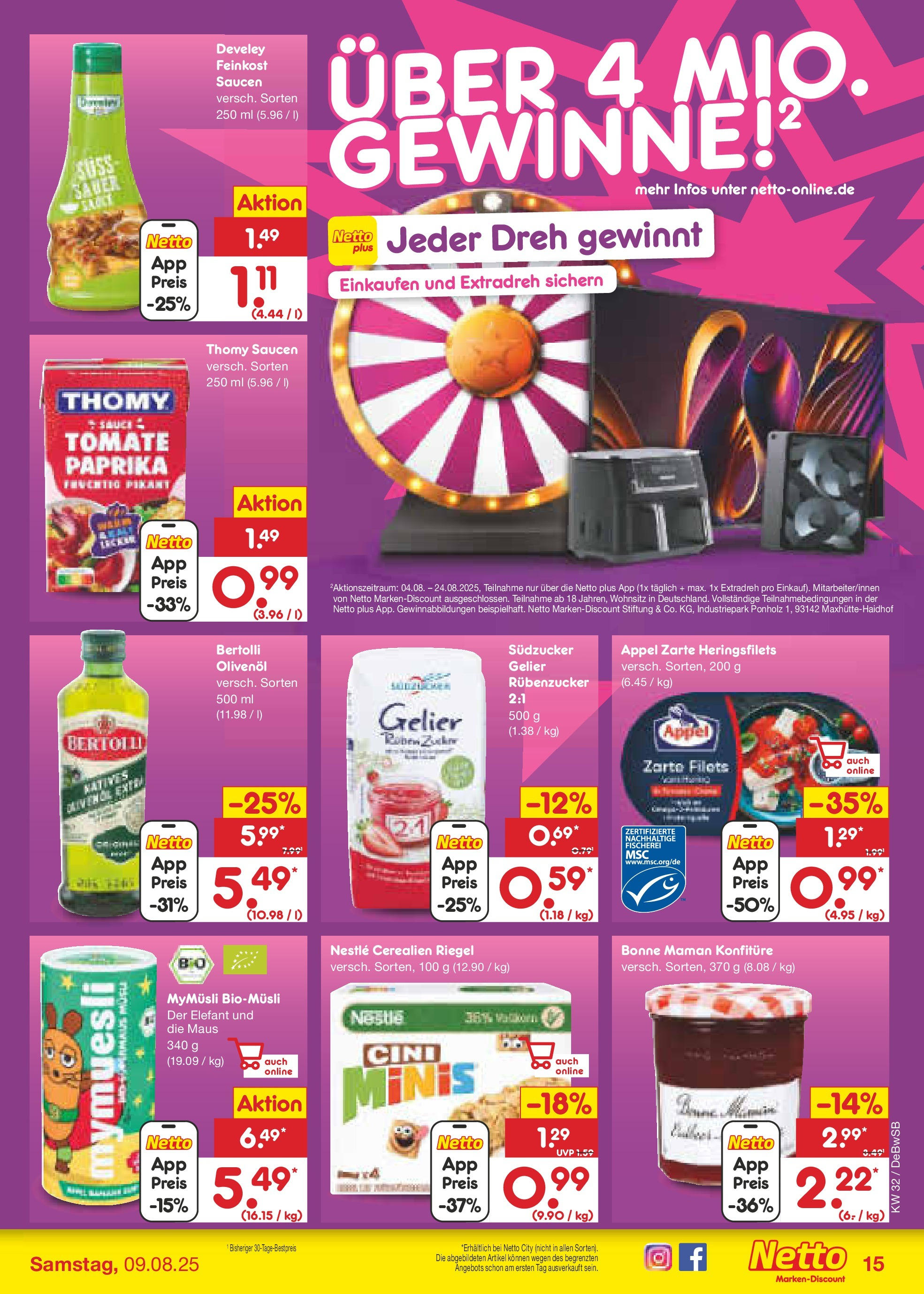 Netto Marken-Discount prospekt Waiblingen-Bittenfeld (ab 04.08.2025) » Angebote | Seite: 19 | Produkte: Olivenol, Paprika, Bonne maman, Maus Netto Marken-Discount prospekt Waiblingen-Bittenfeld (ab 04.08.2025) » Angebote | Seite: 19 | Produkte: Olivenol, Paprika, Bonne maman, Maus