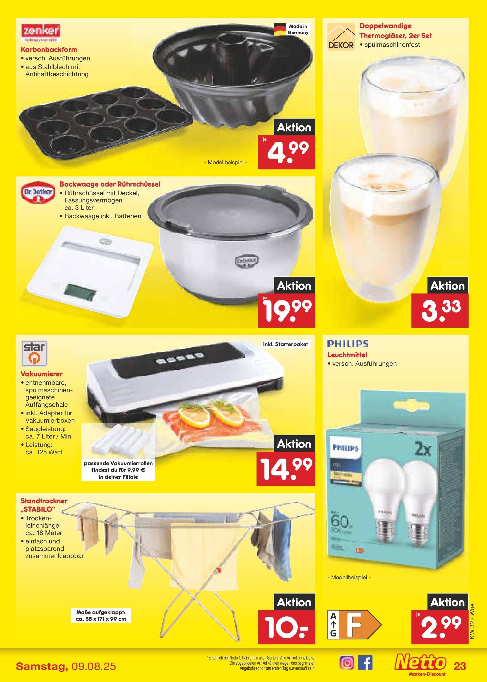Netto Marken-Discount prospekt Katzweiler	 (ab 04.08.2025) » Angebote | Seite: 39 | Produkte: Adapter, Philips, Batterien, Vakuumierer