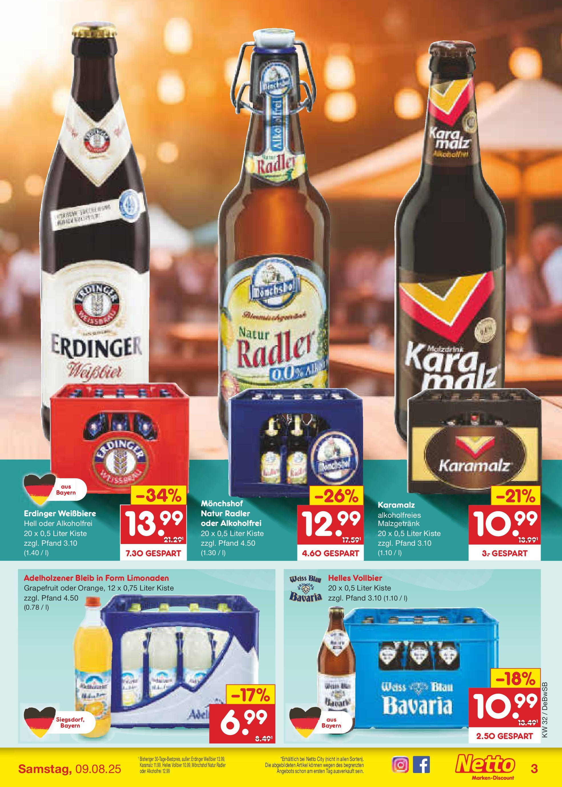 Netto Marken-Discount prospekt Waiblingen-Bittenfeld (ab 04.08.2025) » Angebote | Seite: 35 | Produkte: Monchshof, Erdinger, Weißbier, Grapefruit Netto Marken-Discount prospekt Waiblingen-Bittenfeld (ab 04.08.2025) » Angebote | Seite: 35 | Produkte: Monchshof, Erdinger, Weißbier, Grapefruit