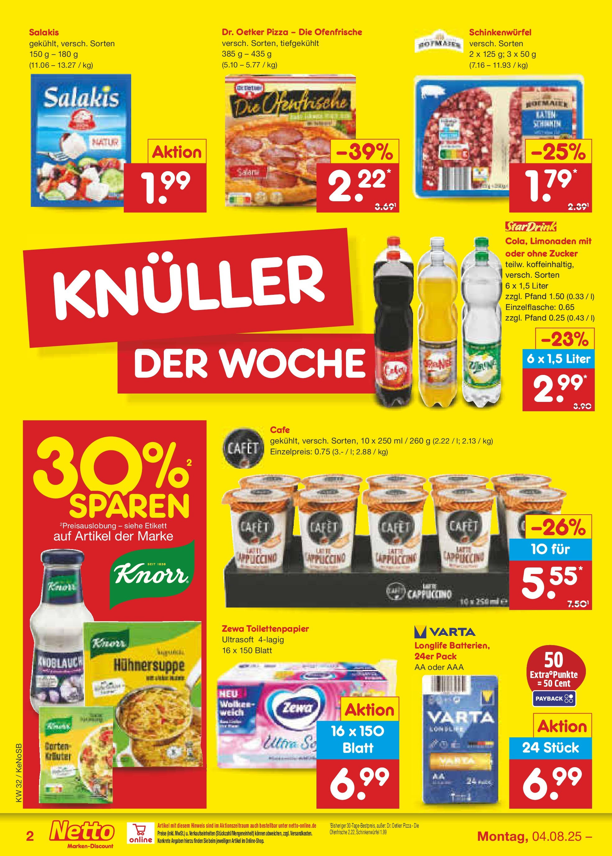 Netto Marken-Discount prospekt Bonn (ab 04.08.2025) » Angebote | Seite: 2 | Produkte: Zewa, Zucker, Pizza, Toilettenpapier Netto Marken-Discount prospekt Bonn (ab 04.08.2025) » Angebote | Seite: 2 | Produkte: Zewa, Zucker, Pizza, Toilettenpapier