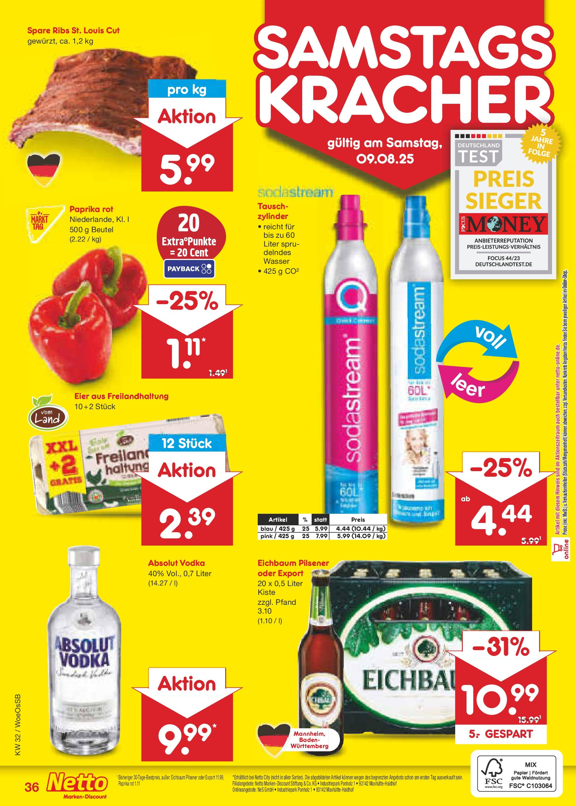 Netto Marken-Discount prospekt Gemmingen (ab 04.08.2025) » Angebote | Seite: 60 | Produkte: Paprika rot, Paprika, Vodka, Sodastream Netto Marken-Discount prospekt Gemmingen (ab 04.08.2025) » Angebote | Seite: 60 | Produkte: Paprika rot, Paprika, Vodka, Sodastream