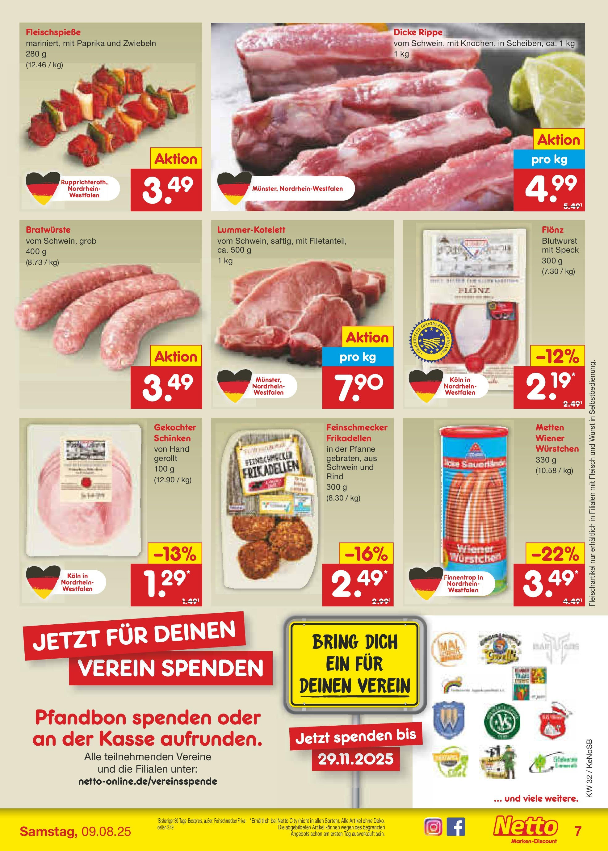 Netto Marken-Discount prospekt Bonn (ab 04.08.2025) » Angebote | Seite: 9 | Produkte: Paprika, Wurst, Schinken, Fleisch Netto Marken-Discount prospekt Bonn (ab 04.08.2025) » Angebote | Seite: 9 | Produkte: Paprika, Wurst, Schinken, Fleisch