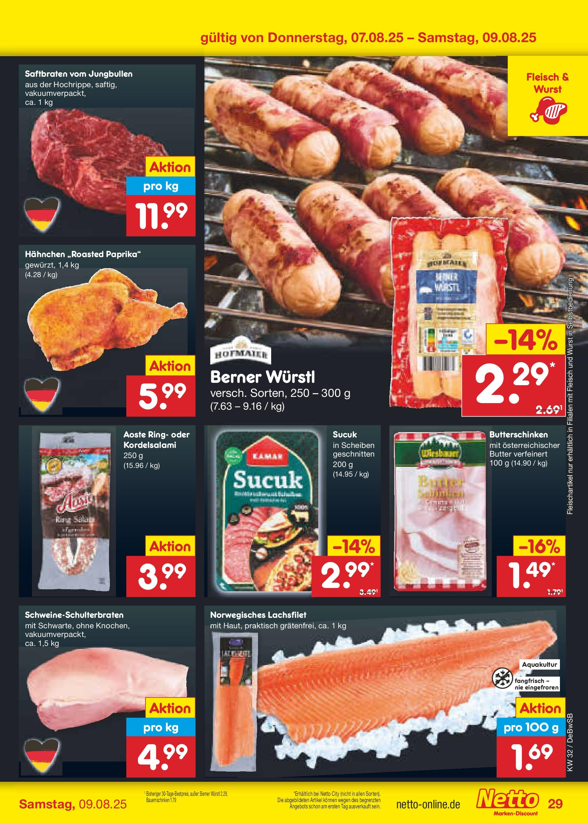 Netto Marken-Discount prospekt Waiblingen-Bittenfeld (ab 04.08.2025) » Angebote | Seite: 49 | Produkte: Hahnchen, Würstl, Paprika, Fleisch Netto Marken-Discount prospekt Waiblingen-Bittenfeld (ab 04.08.2025) » Angebote | Seite: 49 | Produkte: Hahnchen, Würstl, Paprika, Fleisch