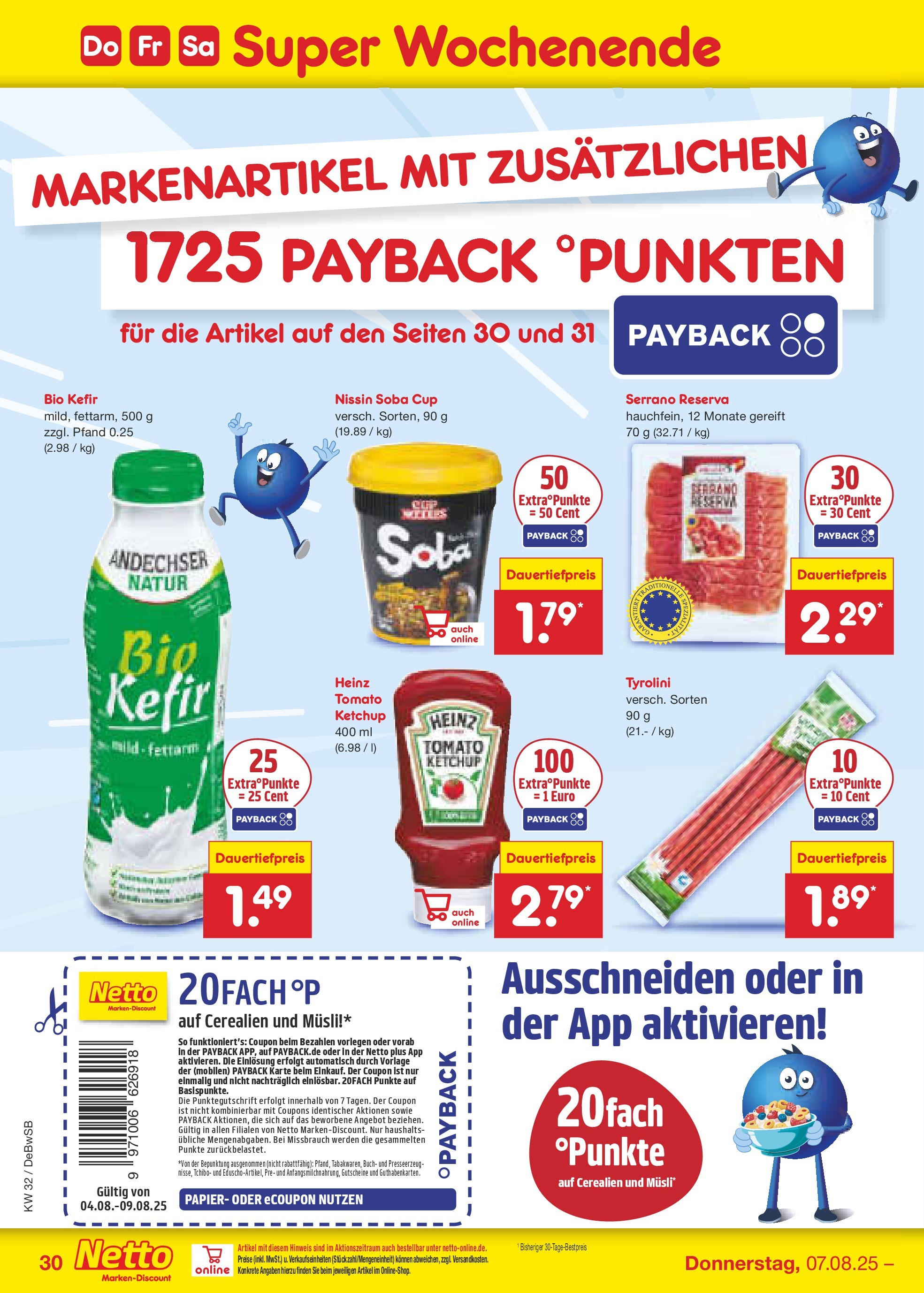 Netto Marken-Discount prospekt Waiblingen-Bittenfeld (ab 04.08.2025) » Angebote | Seite: 50 | Produkte: Musli, Kefir, Ketchup Netto Marken-Discount prospekt Waiblingen-Bittenfeld (ab 04.08.2025) » Angebote | Seite: 50 | Produkte: Musli, Kefir, Ketchup