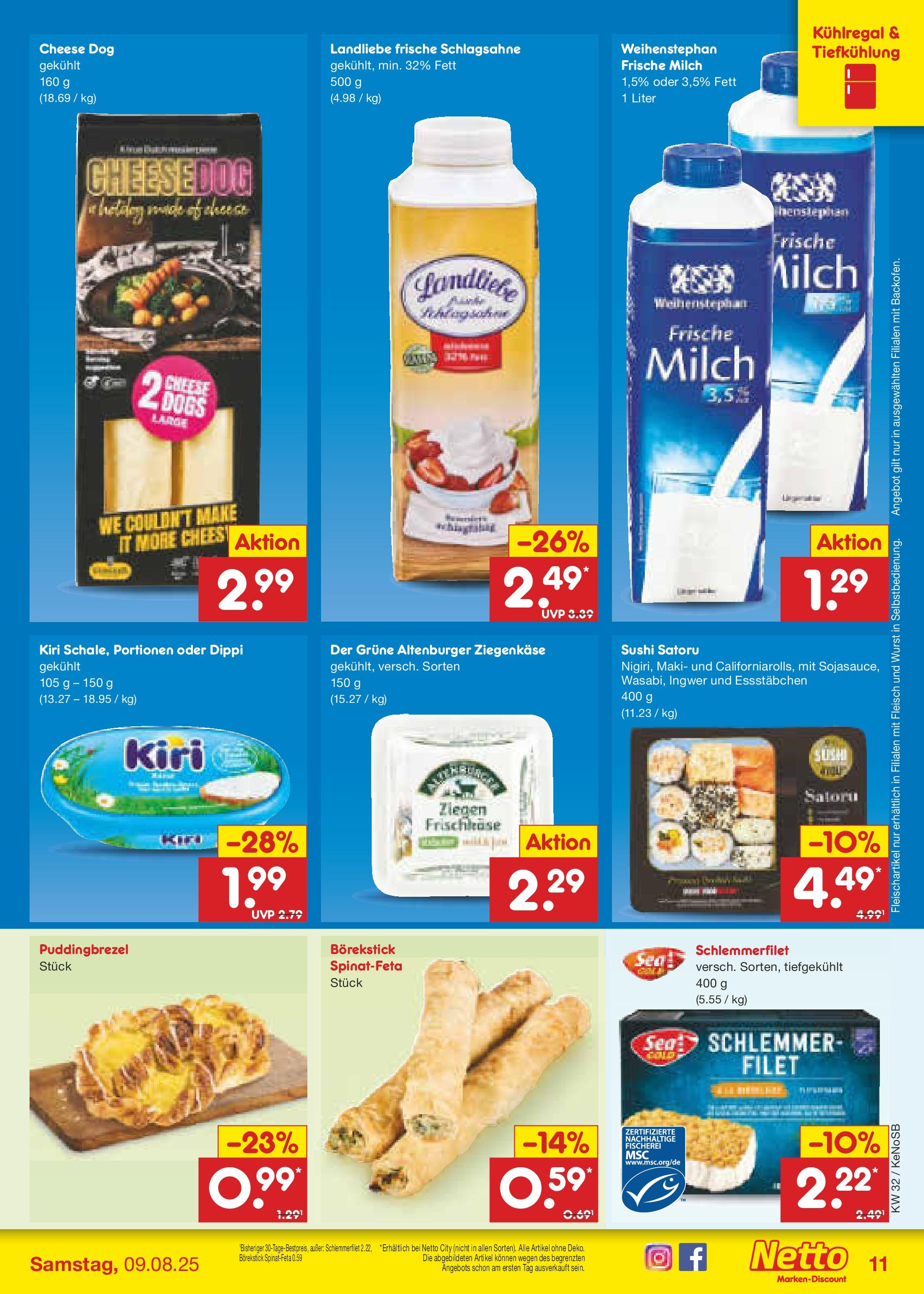 Netto Marken-Discount prospekt Bonn (ab 04.08.2025) » Angebote | Seite: 15 | Produkte: Milch, Ziegenkäse, Fleisch, Frischkase Netto Marken-Discount prospekt Bonn (ab 04.08.2025) » Angebote | Seite: 15 | Produkte: Milch, Ziegenkäse, Fleisch, Frischkase