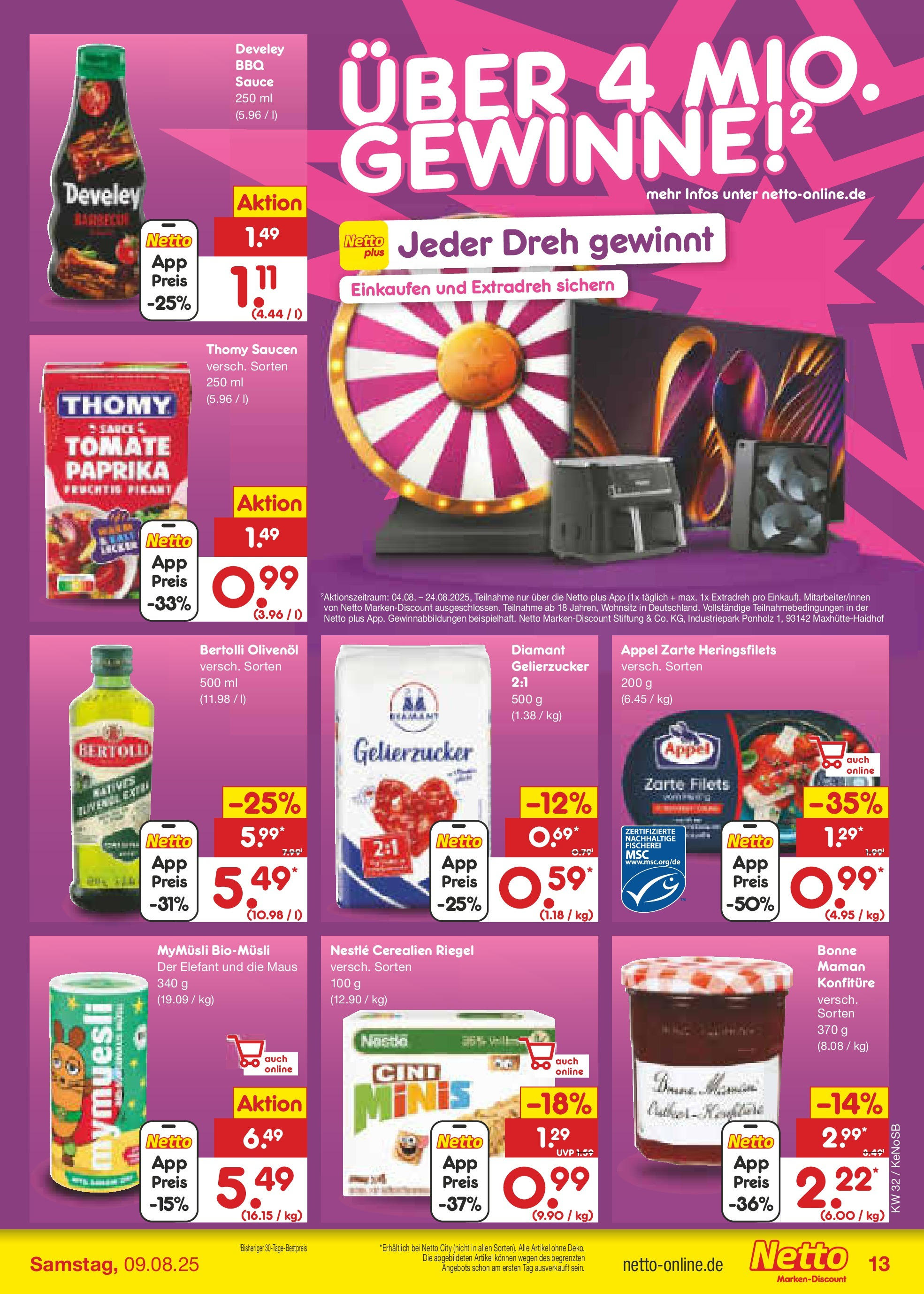 Netto Marken-Discount prospekt Bonn (ab 04.08.2025) » Angebote | Seite: 17 | Produkte: Olivenol, Bertolli olivenol, Paprika, Maus Netto Marken-Discount prospekt Bonn (ab 04.08.2025) » Angebote | Seite: 17 | Produkte: Olivenol, Bertolli olivenol, Paprika, Maus