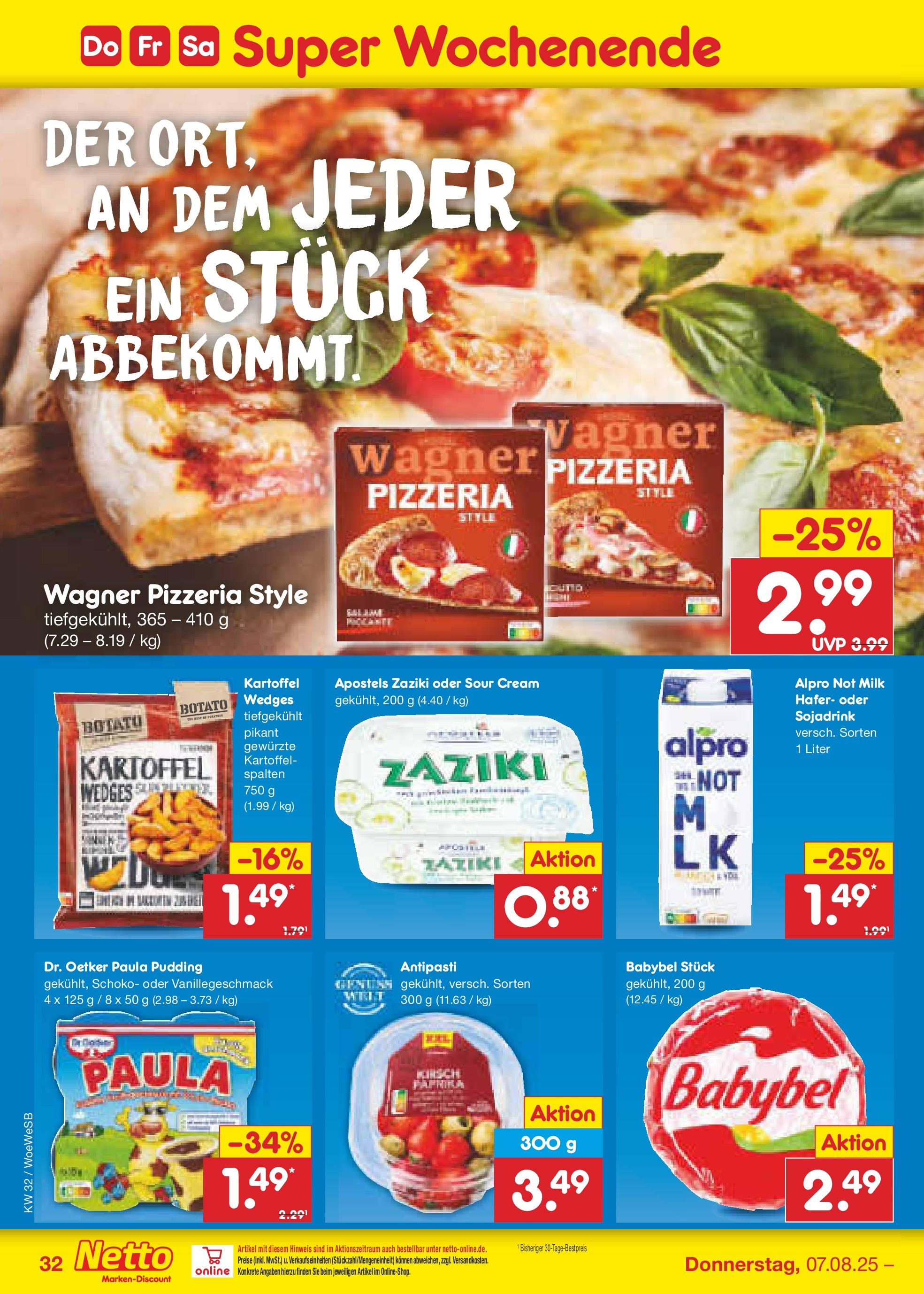 Netto Marken-Discount prospekt Katzweiler	 (ab 04.08.2025) » Angebote | Seite: 52 | Produkte: Pudding, Alpro, Paprika, Babybel