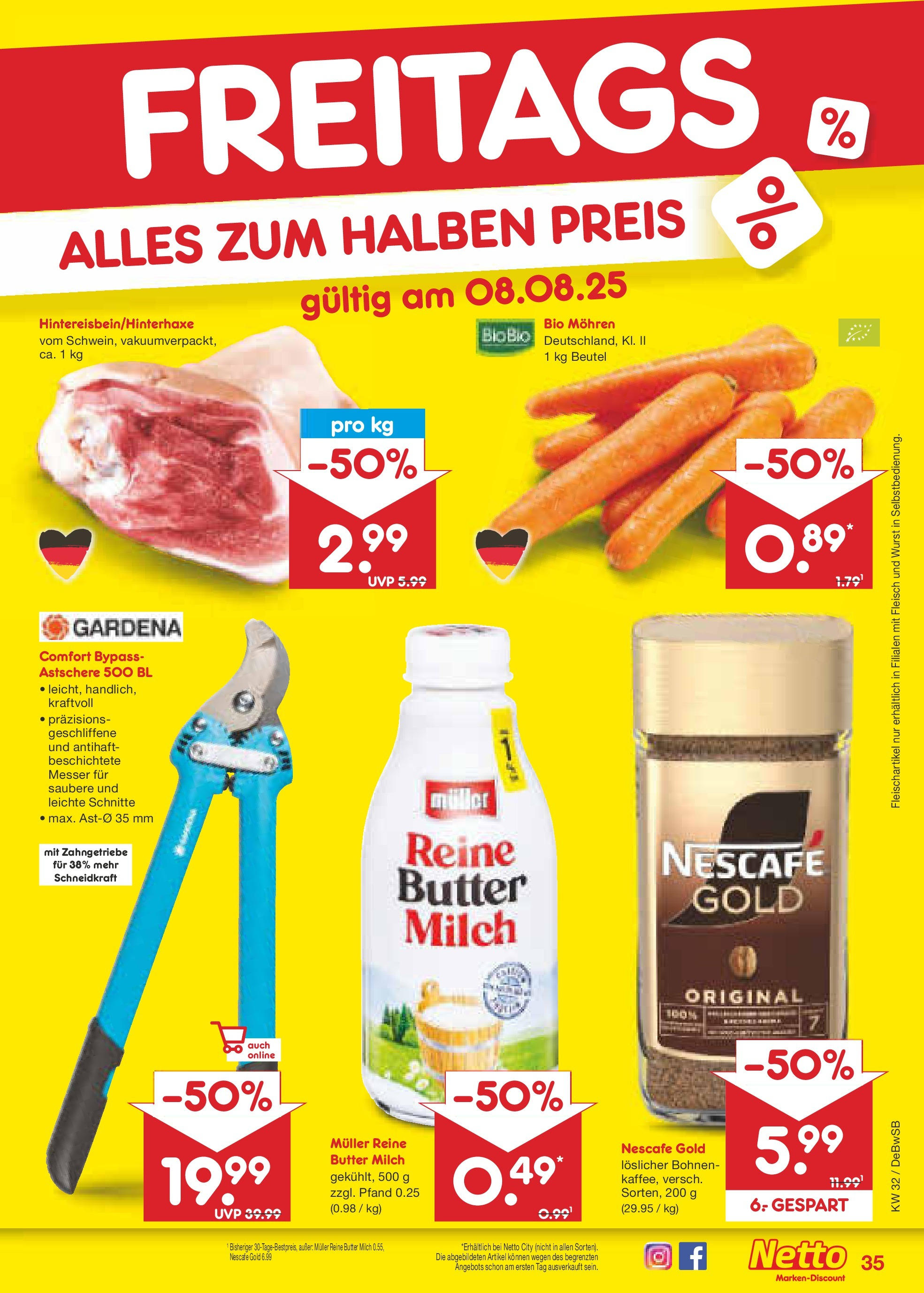 Netto Marken-Discount prospekt Waiblingen-Bittenfeld (ab 04.08.2025) » Angebote | Seite: 59 | Produkte: Milch, Butter, Wurst, Fleisch Netto Marken-Discount prospekt Waiblingen-Bittenfeld (ab 04.08.2025) » Angebote | Seite: 59 | Produkte: Milch, Butter, Wurst, Fleisch