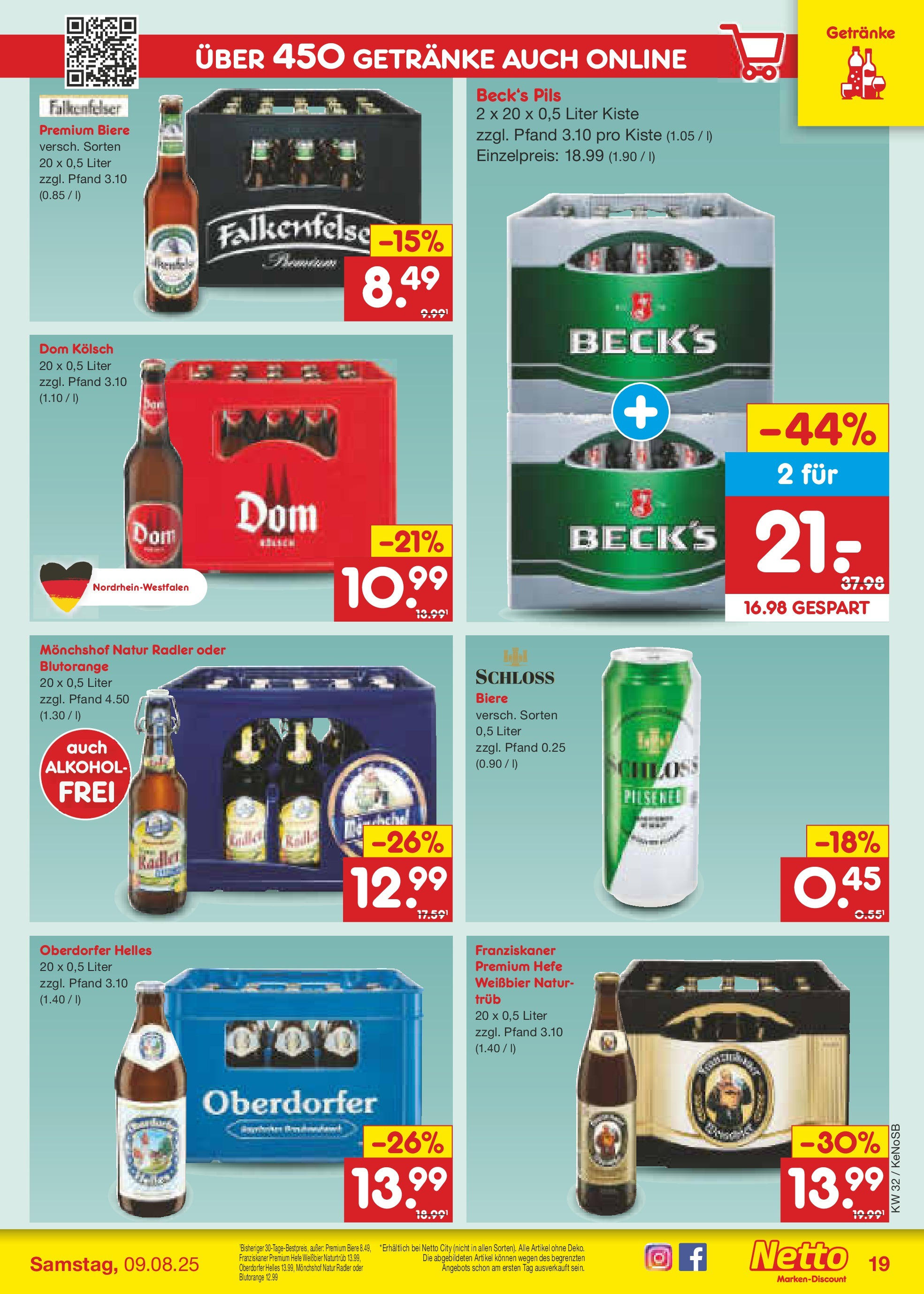 Netto Marken-Discount prospekt Bonn (ab 04.08.2025) » Angebote | Seite: 29 | Produkte: Franziskaner, Weißbier, Pils, Hefe weissbier Netto Marken-Discount prospekt Bonn (ab 04.08.2025) » Angebote | Seite: 29 | Produkte: Franziskaner, Weißbier, Pils, Hefe weissbier