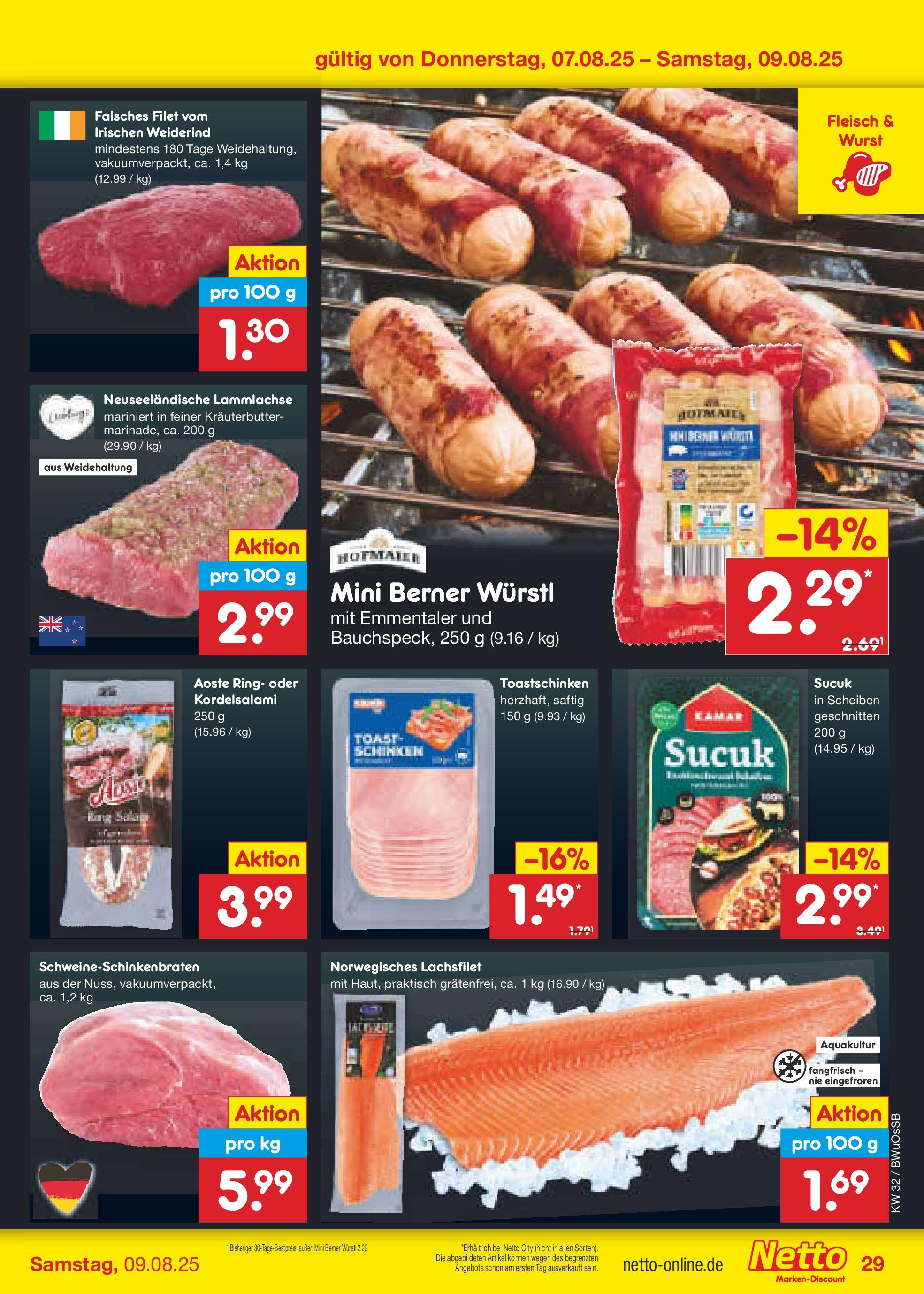 Netto Marken-Discount prospekt Osterode (ab 04.08.2025) » Angebote | Seite: 49 | Produkte: Würstl, Kräuterbutter, Schinken, Fleisch Netto Marken-Discount prospekt Osterode (ab 04.08.2025) » Angebote | Seite: 49 | Produkte: Würstl, Kräuterbutter, Schinken, Fleisch