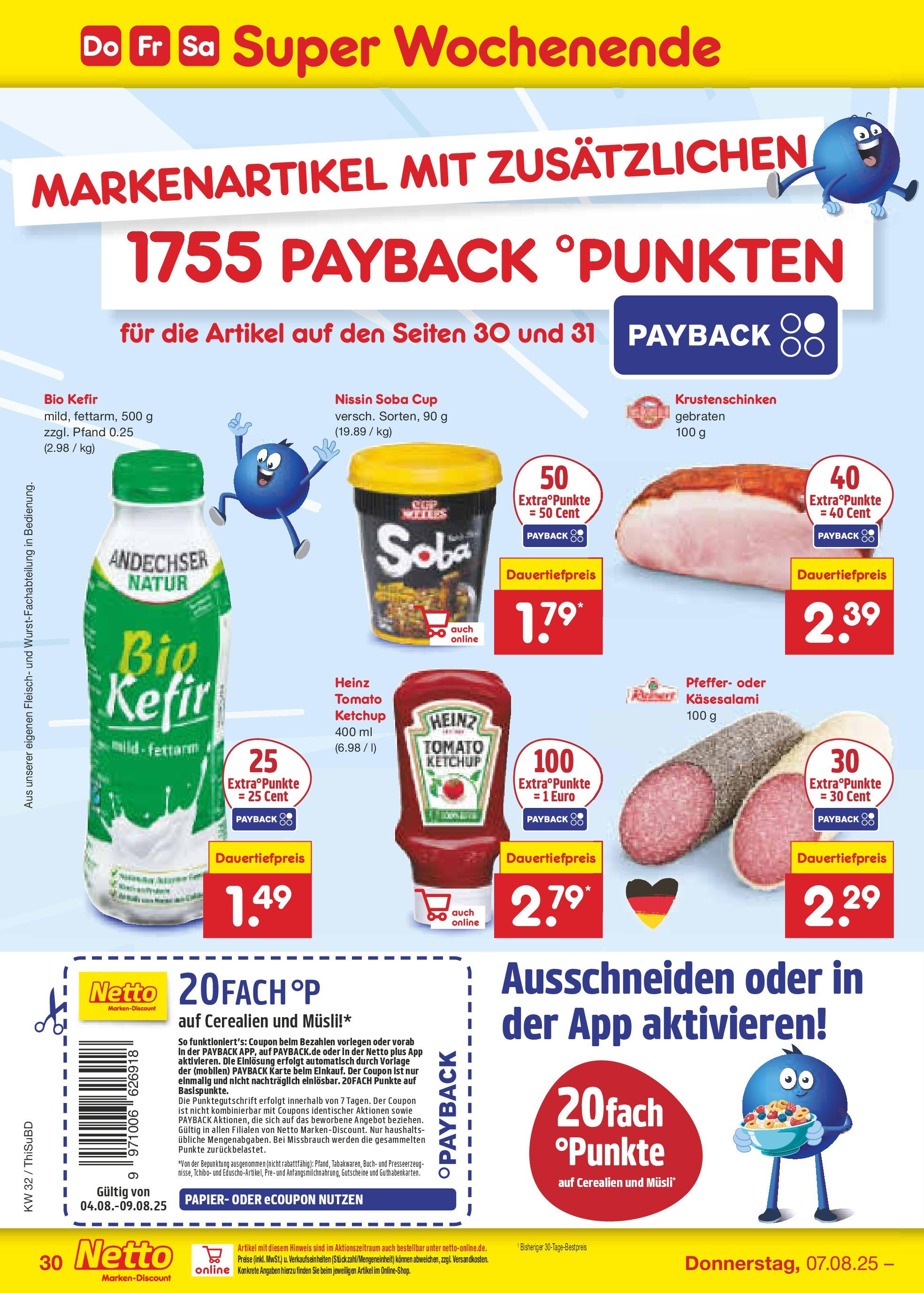 Netto Marken-Discount prospekt Thiendorf (ab 04.08.2025) » Angebote | Seite: 50 | Produkte: Kefir, Pfeffer, Ketchup, Fleisch Netto Marken-Discount prospekt Thiendorf (ab 04.08.2025) » Angebote | Seite: 50 | Produkte: Kefir, Pfeffer, Ketchup, Fleisch