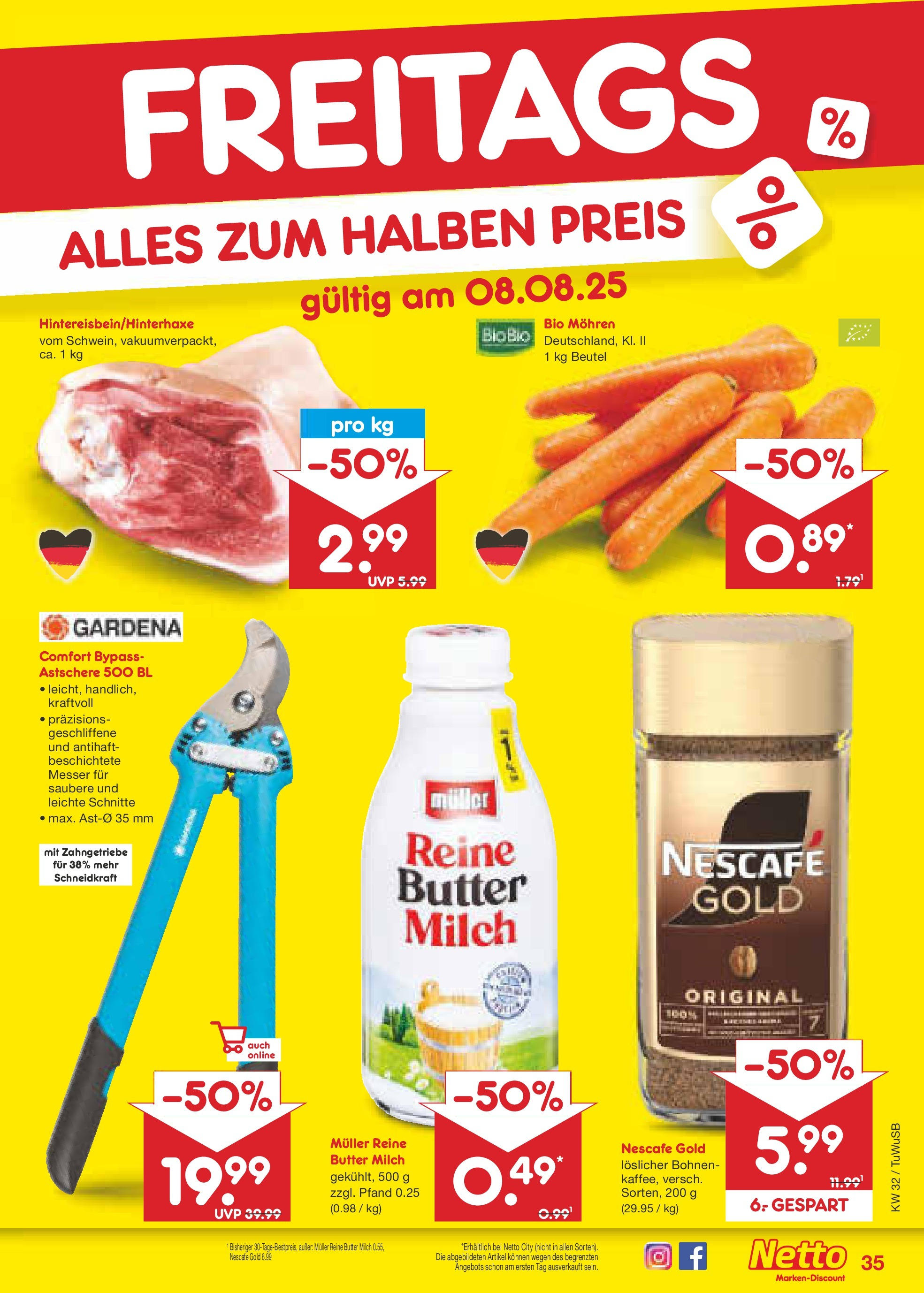 Netto Marken-Discount prospekt Calw-Stammheim (ab 04.08.2025) » Angebote | Seite: 59 | Produkte: Nescafe, Milch, Butter, Mohren Netto Marken-Discount prospekt Calw-Stammheim (ab 04.08.2025) » Angebote | Seite: 59 | Produkte: Nescafe, Milch, Butter, Mohren