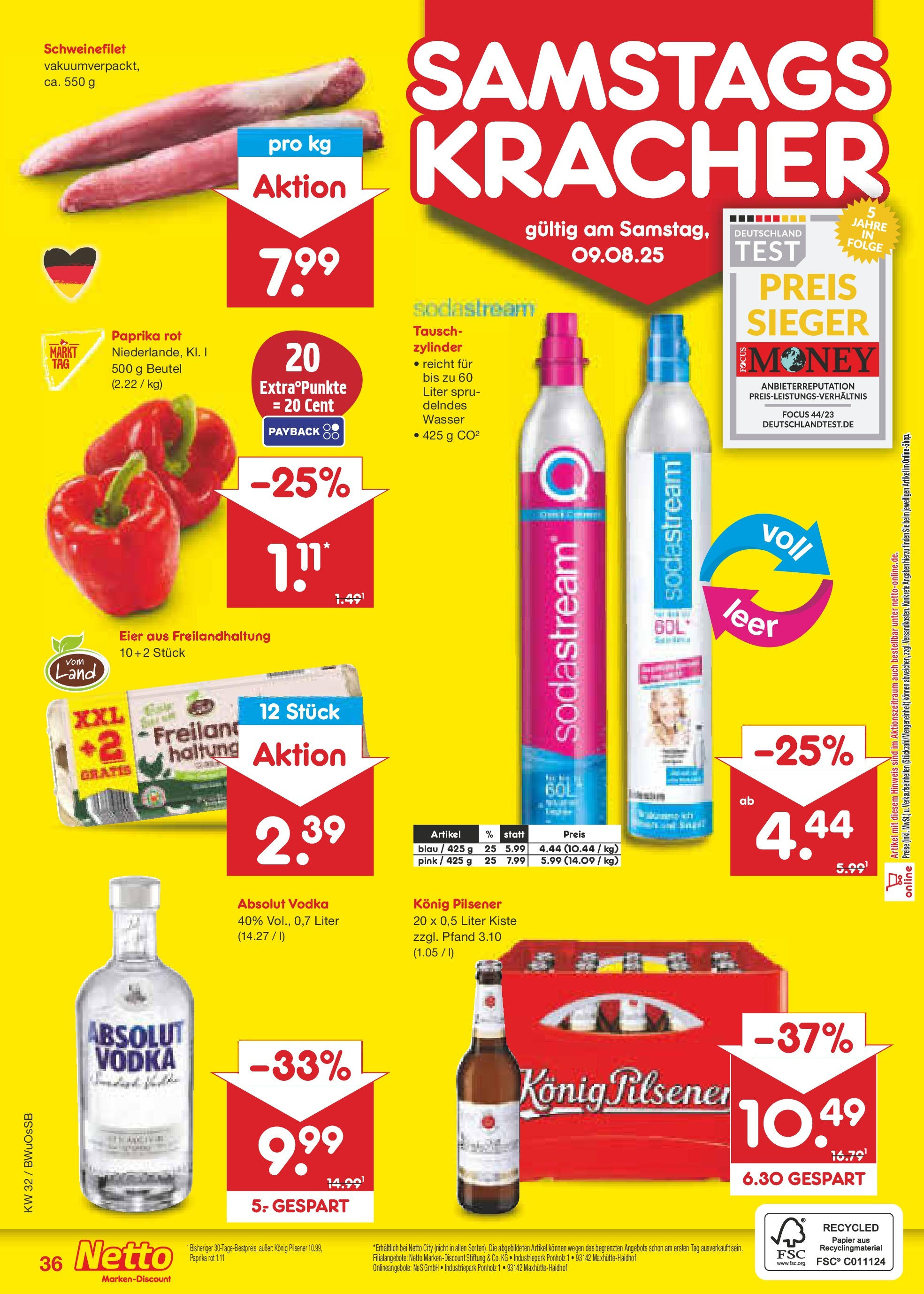 Netto Marken-Discount prospekt Osterode (ab 04.08.2025) » Angebote | Seite: 60 | Produkte: Konig pilsener, Eier, Paprika, Vodka Netto Marken-Discount prospekt Osterode (ab 04.08.2025) » Angebote | Seite: 60 | Produkte: Konig pilsener, Eier, Paprika, Vodka