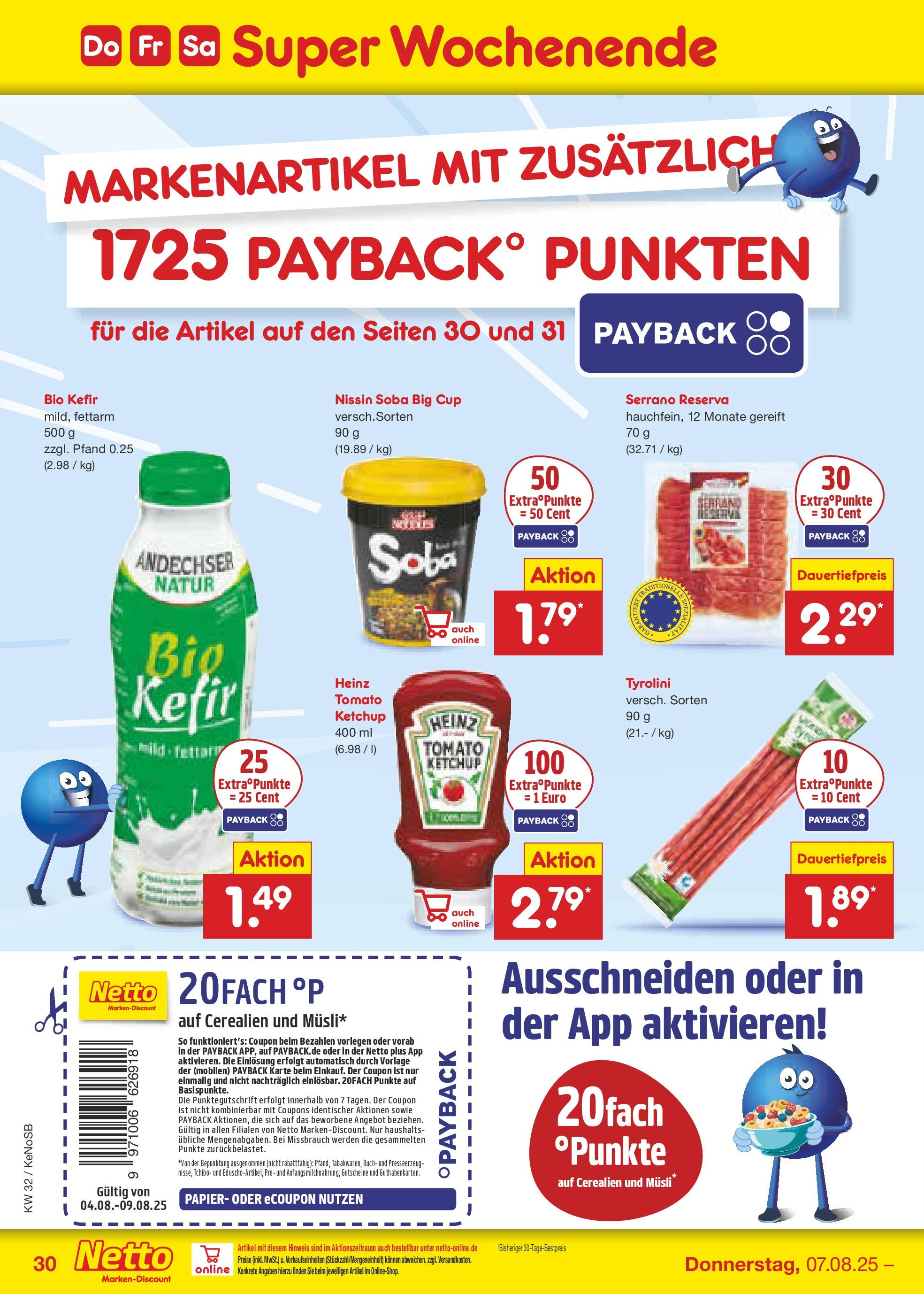 Netto Marken-Discount prospekt Bonn (ab 04.08.2025) » Angebote | Seite: 46 | Produkte: Kefir, Ketchup Netto Marken-Discount prospekt Bonn (ab 04.08.2025) » Angebote | Seite: 46 | Produkte: Kefir, Ketchup