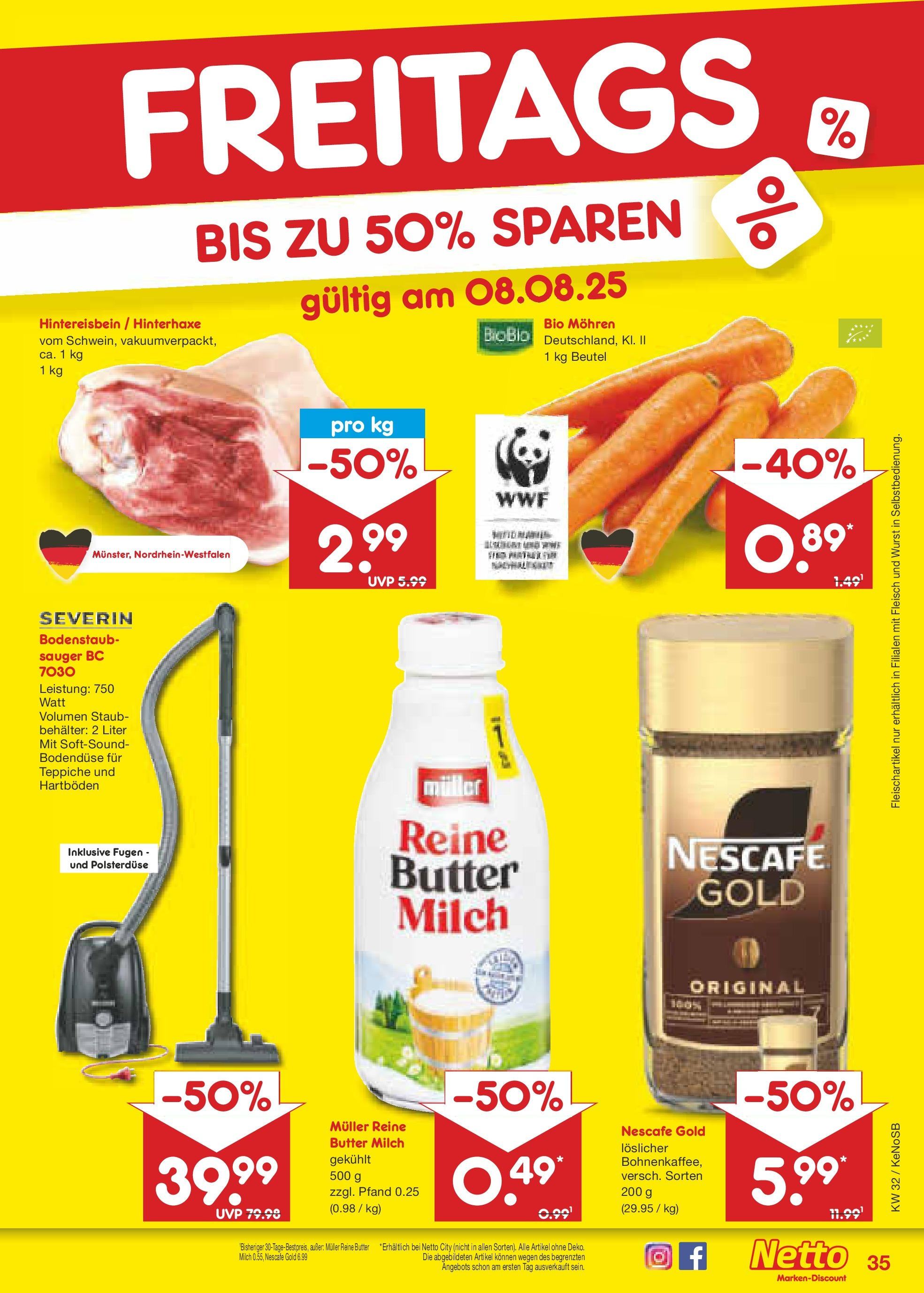 Netto Marken-Discount prospekt Bonn (ab 04.08.2025) » Angebote | Seite: 55 | Produkte: Nescafe, Butter, Wurst, Nescafe gold Netto Marken-Discount prospekt Bonn (ab 04.08.2025) » Angebote | Seite: 55 | Produkte: Nescafe, Butter, Wurst, Nescafe gold