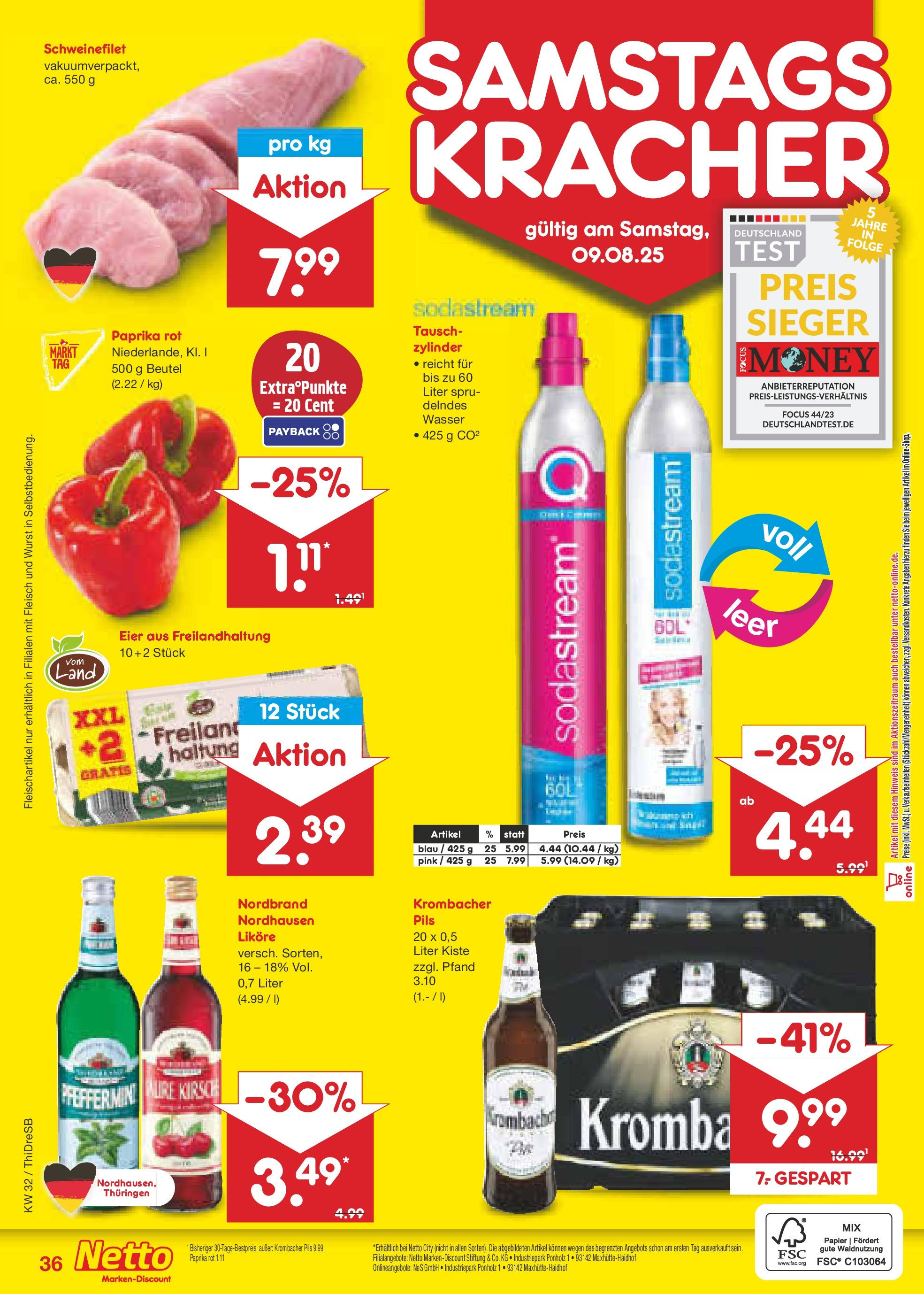 Netto Marken-Discount prospekt Dresden (ab 04.08.2025) » Angebote | Seite: 60 | Produkte: Pils, Schweinefilet, Wasser, Sodastream Netto Marken-Discount prospekt Dresden (ab 04.08.2025) » Angebote | Seite: 60 | Produkte: Pils, Schweinefilet, Wasser, Sodastream