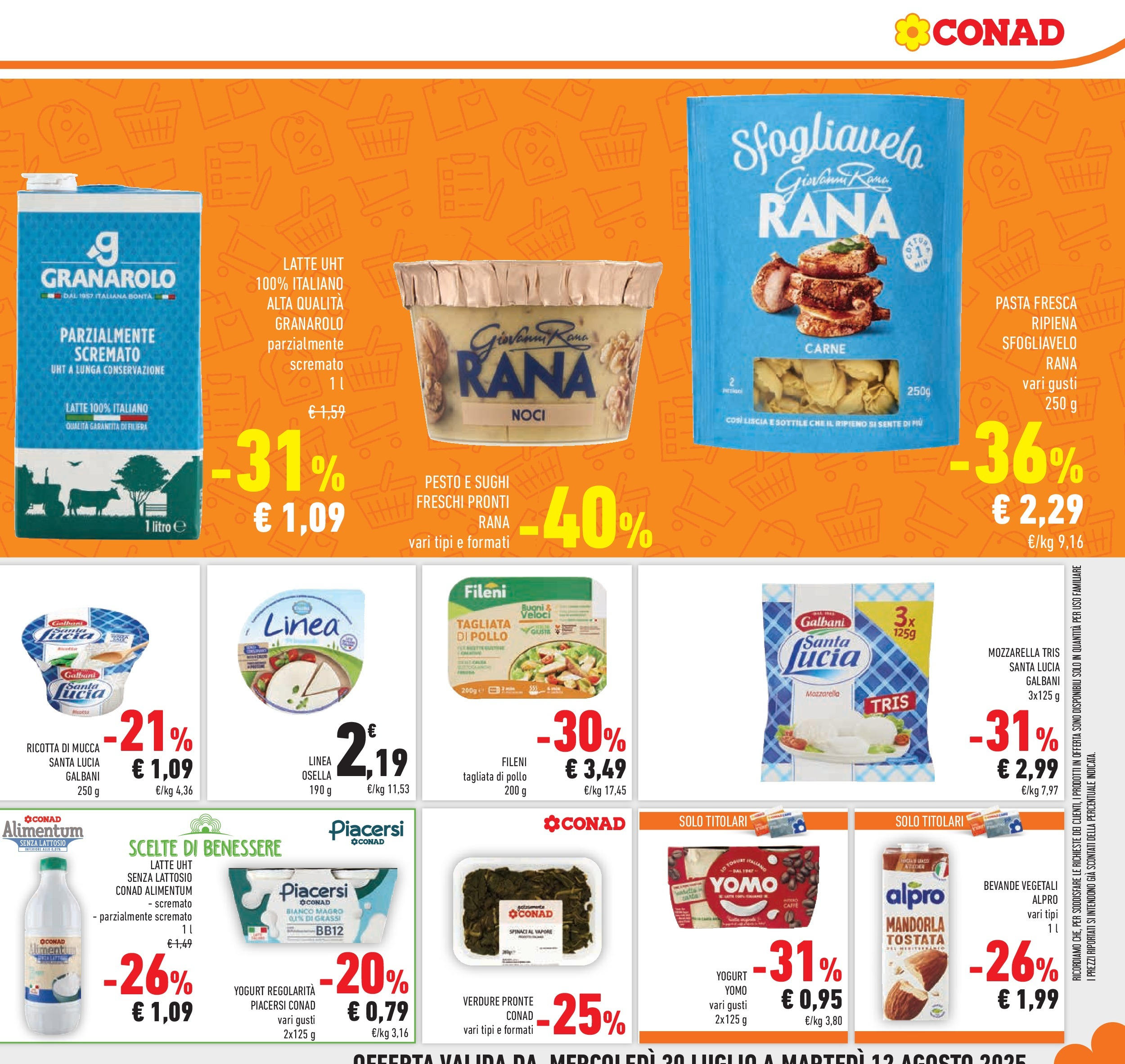 Volantino Conad dal 29/07/2025 β³ Agosto | Pagina: 15 | Prodotti: Pollo, Mozzarella, Noci, Spinaci Volantino Conad dal 29/07/2025 > Anteprima - Agosto | Pagina: 15 | Prodotti: Pollo, Mozzarella, Noci, Spinaci