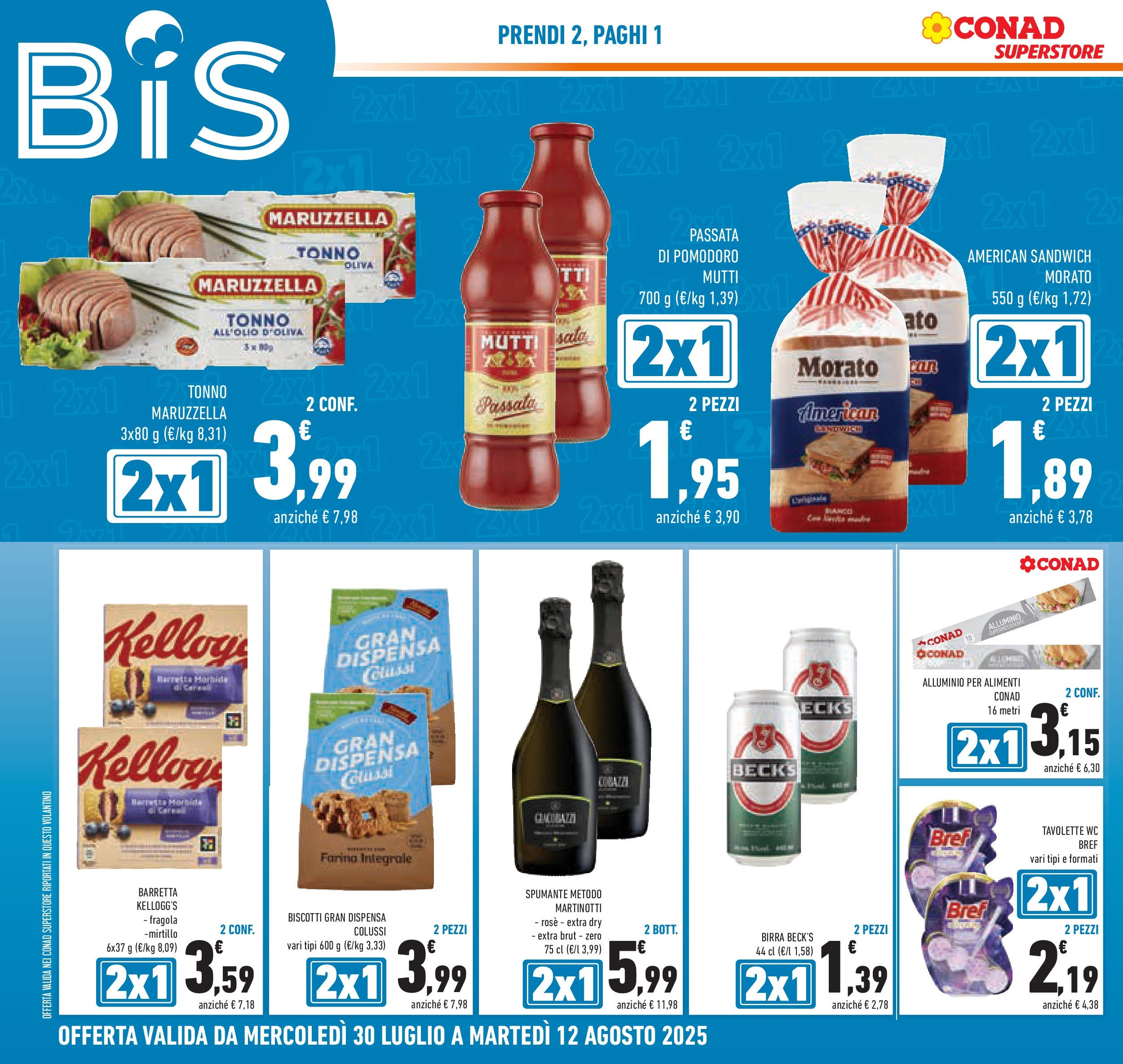 Volantino Conad dal 29/07/2025 > Anteprima - Agosto | Pagina: 4 | Prodotti: Pomodoro, Farina, Barretta, Mutti
