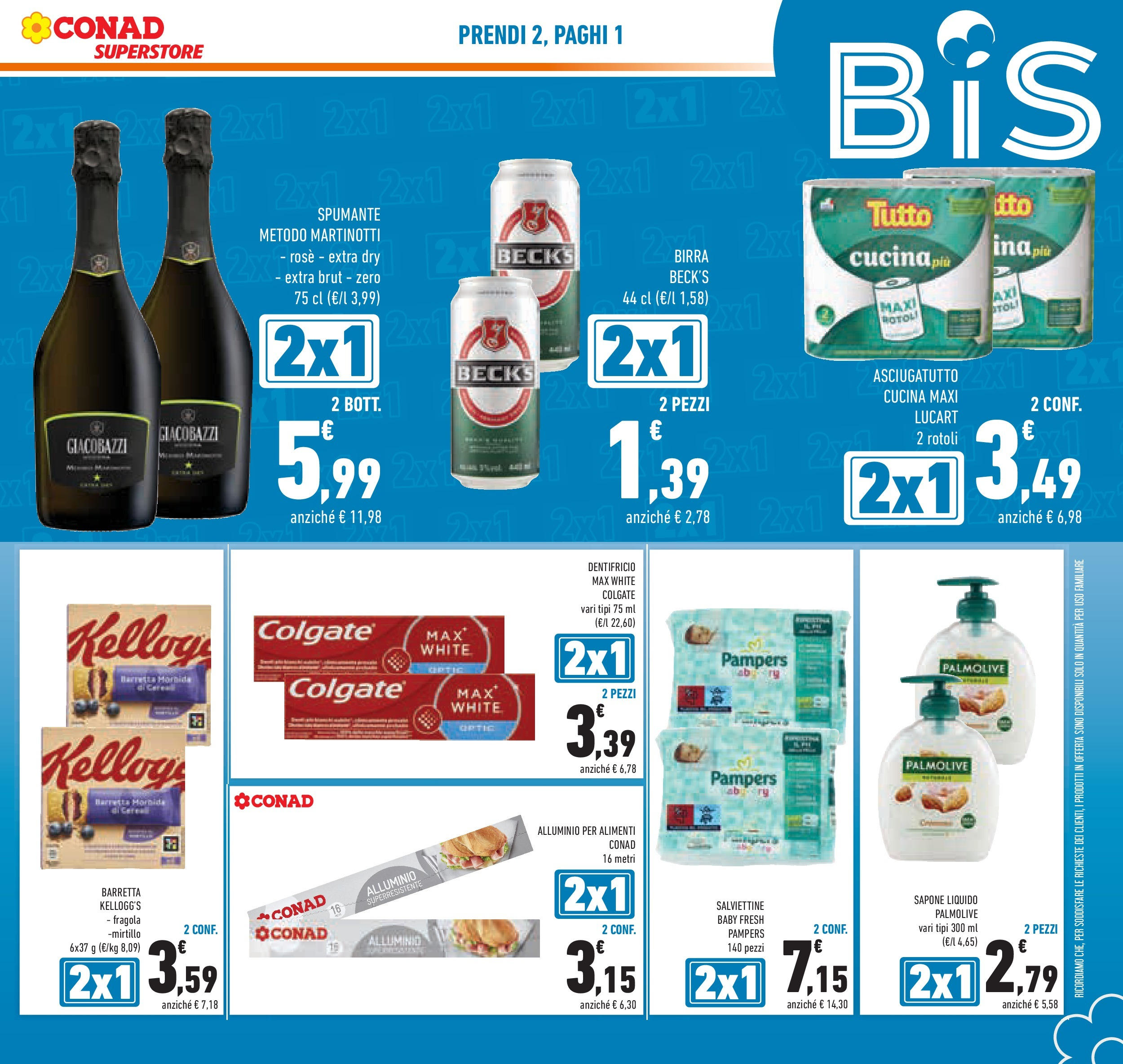 Volantino Conad dal 29/07/2025 > Anteprima - Agosto | Pagina: 5 | Prodotti: Sapone, Birra, Pampers, Barretta