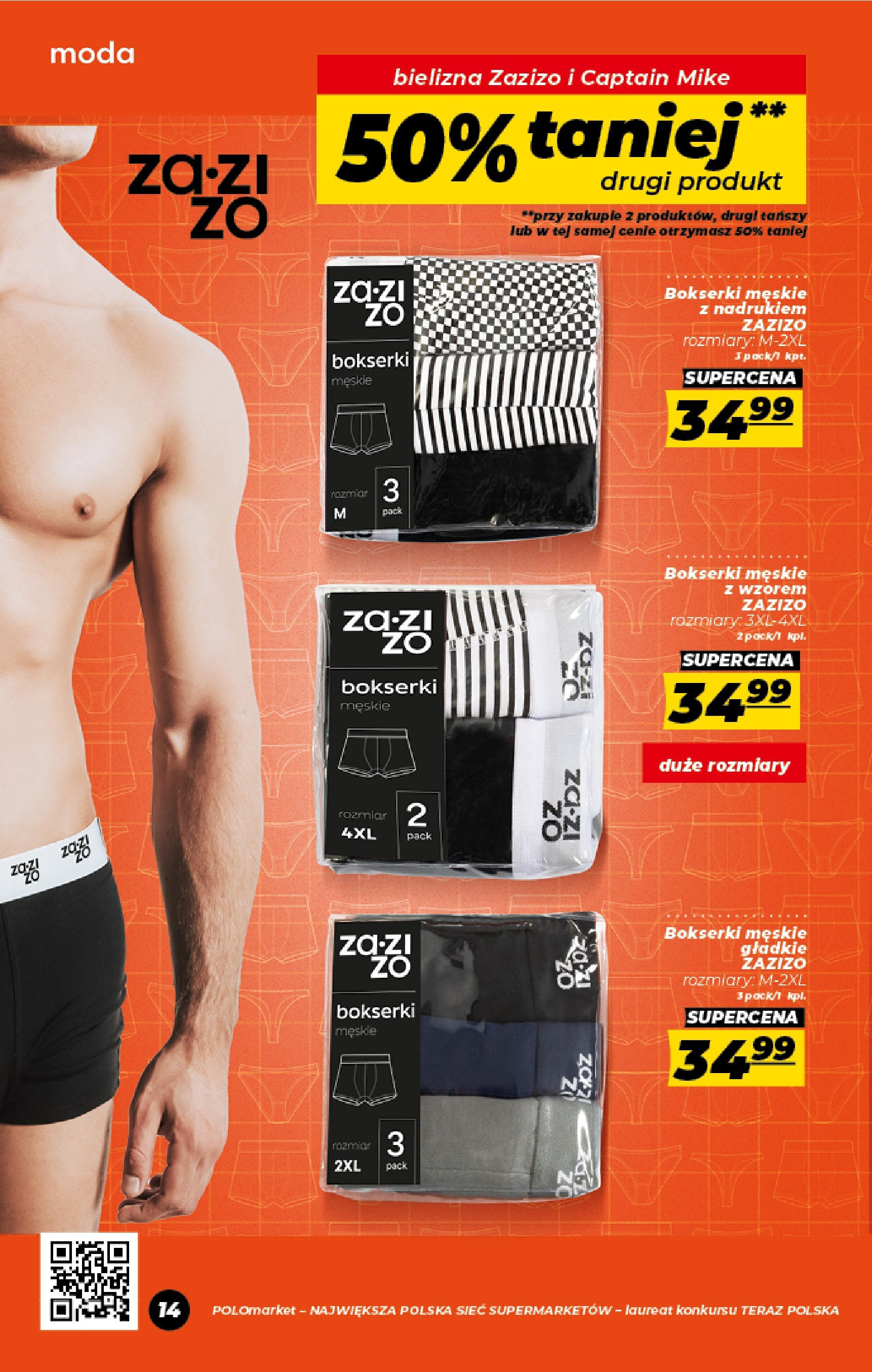 POLOmarket gazetka od jutra (01.08.2025) | Nowa PDF | Strona: 14 | Produkty: Bielizna, Bokserki, Bokserki męskie POLOmarket gazetka od jutra (01.08.2025) - Nowa PDF | Strona: 14 | Produkty: Bielizna, Bokserki, Bokserki męskie
